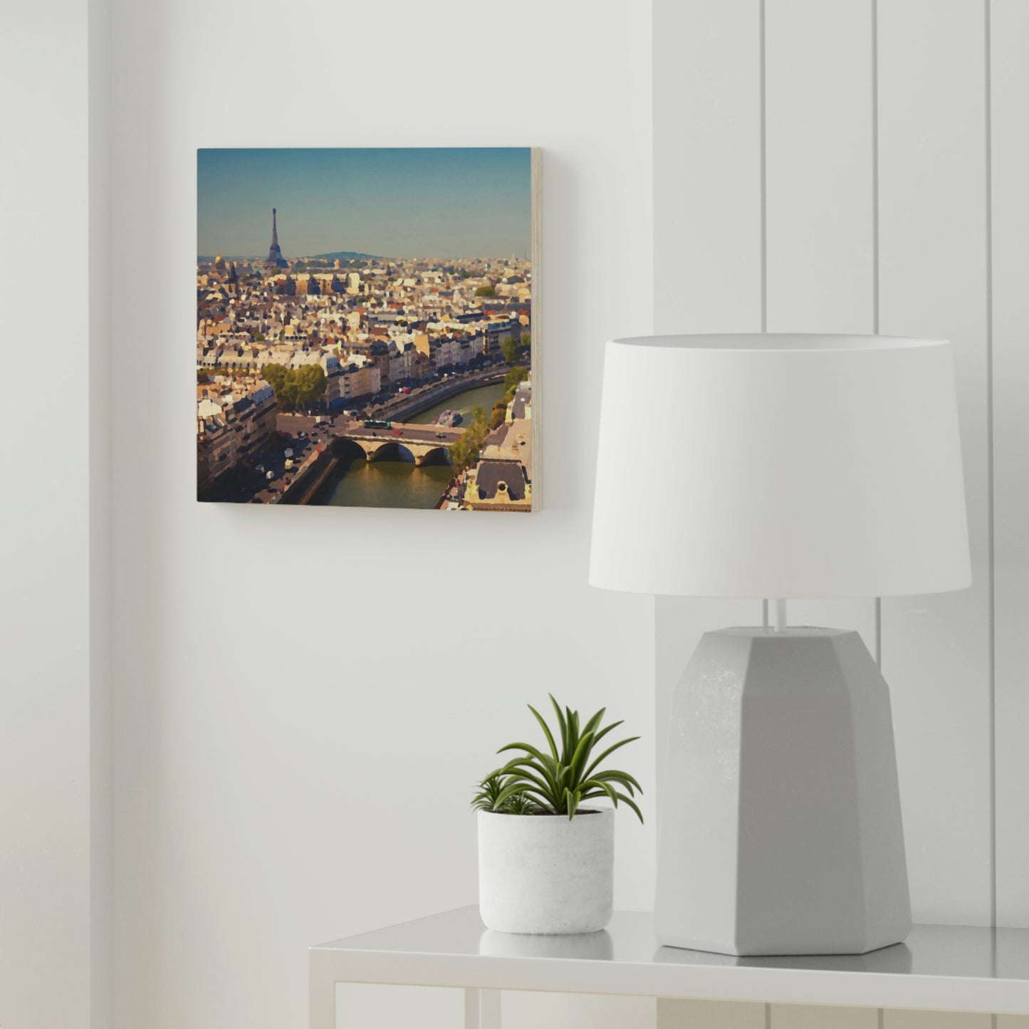 Wood Canvas ... Au Paris ... "Along The River Seine" ... Barbara Joan Bonnell-Holt: 1972 ... Original Works ...