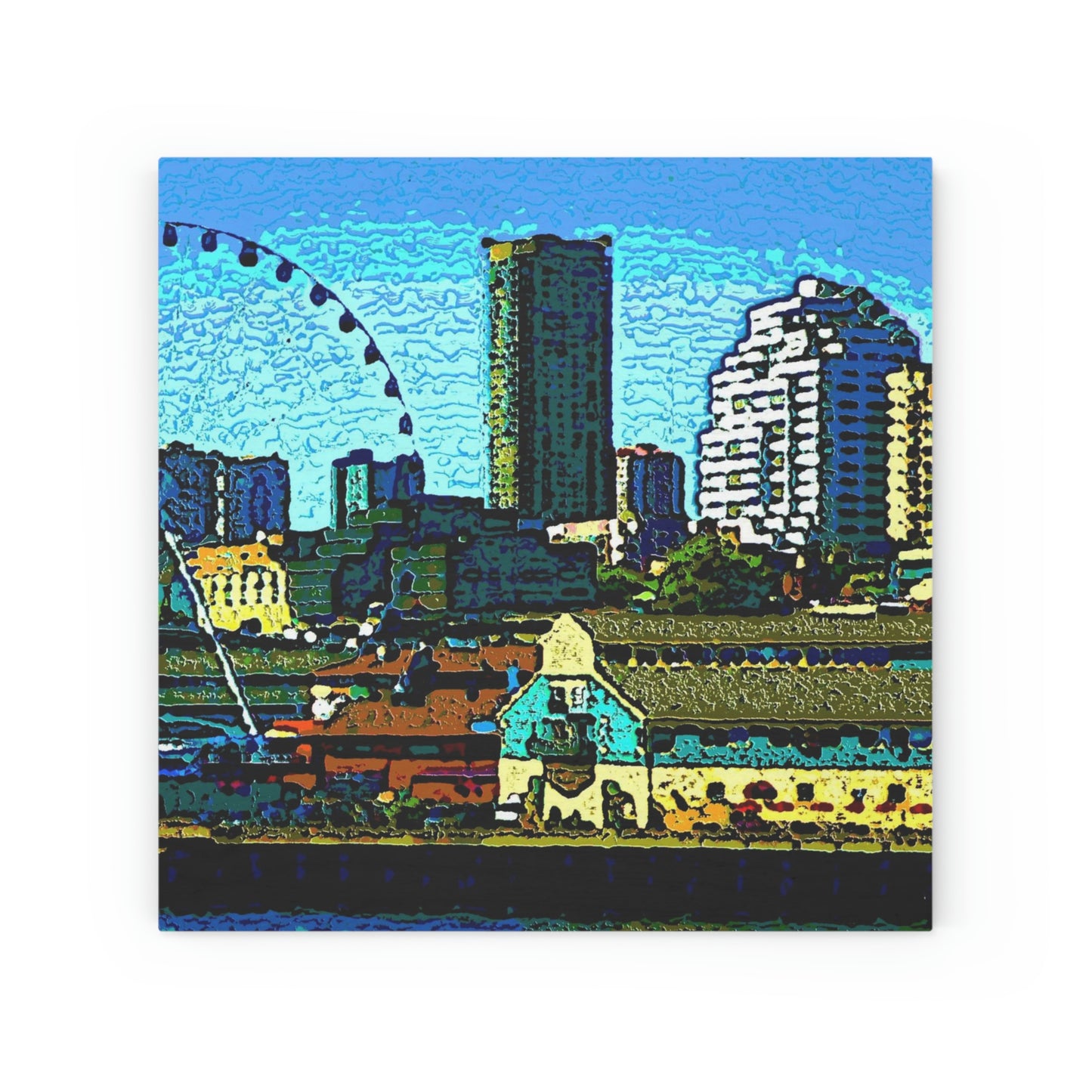 Wood Canvas ... That Classic Wheel ... 'Seattle's Wheel' ... & An Old Classic Waterside Vendors ...  'Family Archives' ... Original Works ...