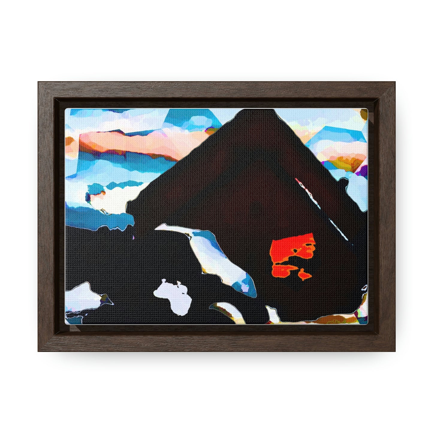 Gallery Canvas Wraps, Horizontal Frame ... After An Intense Snow Storm ... 'Digging Out' ... A Vehicle & Cabin "In The Mountains" ... March 2023 ... Original Works ...
