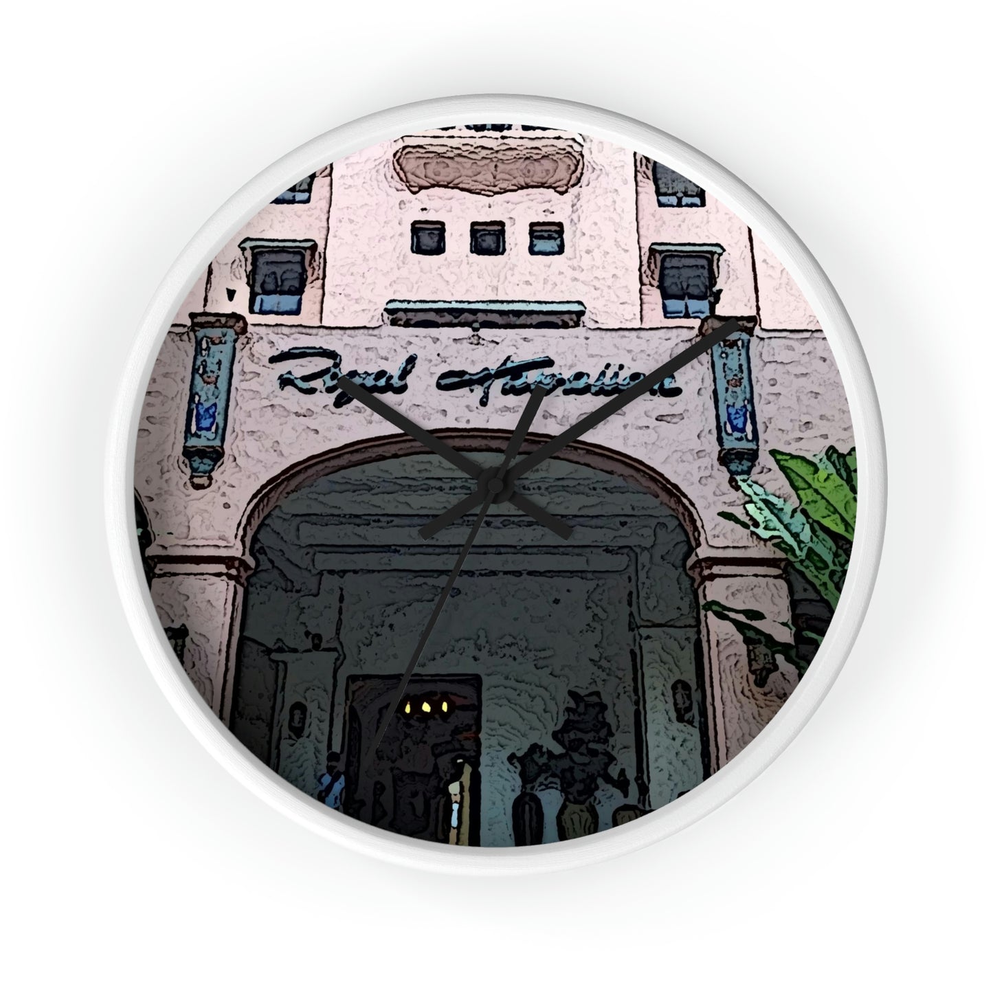 Wall clock ...  "La Grande Entree" At: 'The Pink Palace' ... The Royal Hawai'ian ... Honolulu, HI ... '27Oct2014' ... Original Works ...