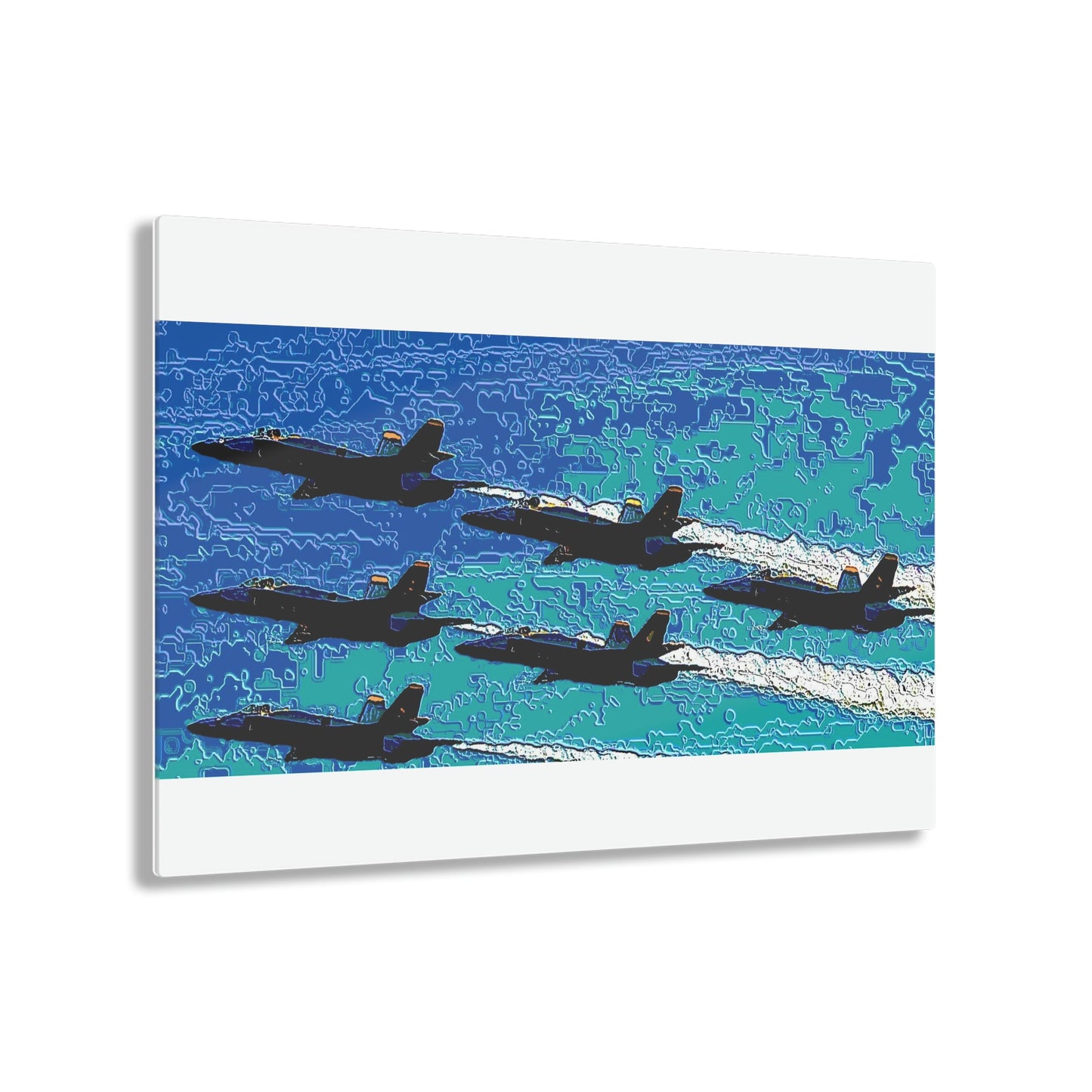 Acrylic Prints ... Seattle Seafair ..."Blue Angels Run Over Lake Washington" ... Circa Mid 1980's ... Dr FJ Holt ... Original Works ...