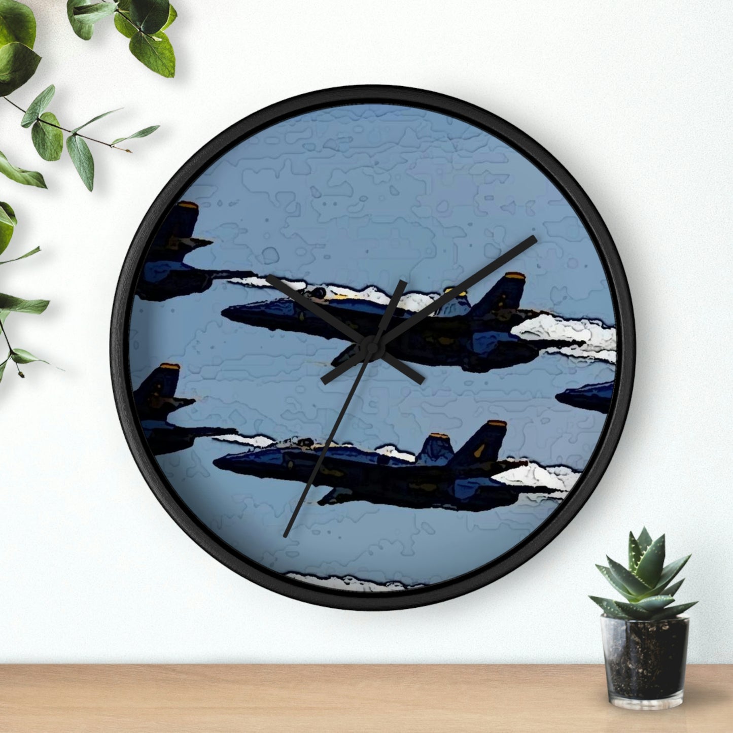 Wall clock ... Seattle Seafair ..."Blue Angels Run Over Lake Washington" ... Circa Mid 1980's ... Dr FJ Holt ... Original Works ...