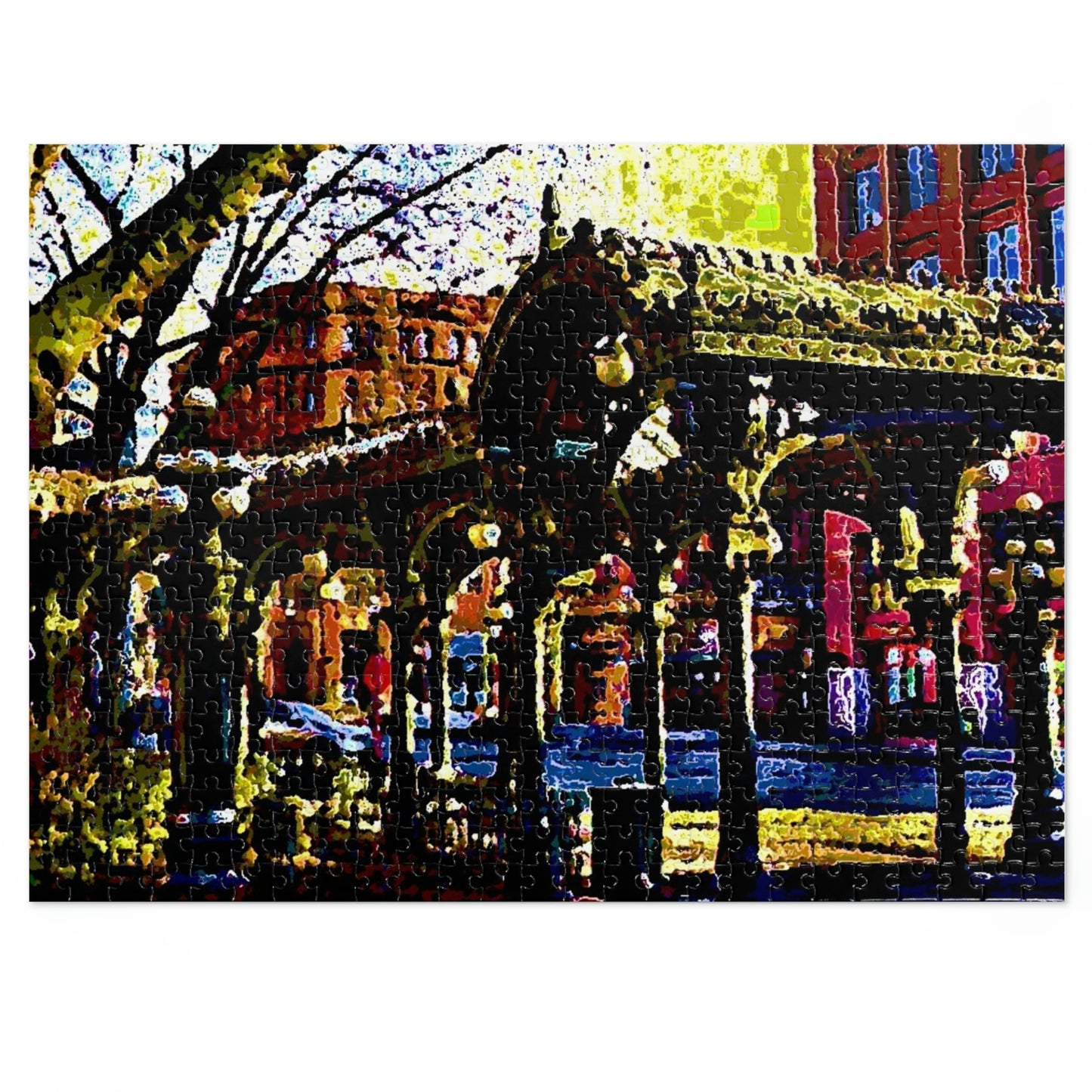 Jigsaw Puzzle (30, 110, 252, 500,1000-Piece) ... A Very Fine Place To Meet ... To Catch The Bus ... 'To Find A Friend' .. Just-To-Hangout ... Dr FJHolt Base Photo ... Original Works ...