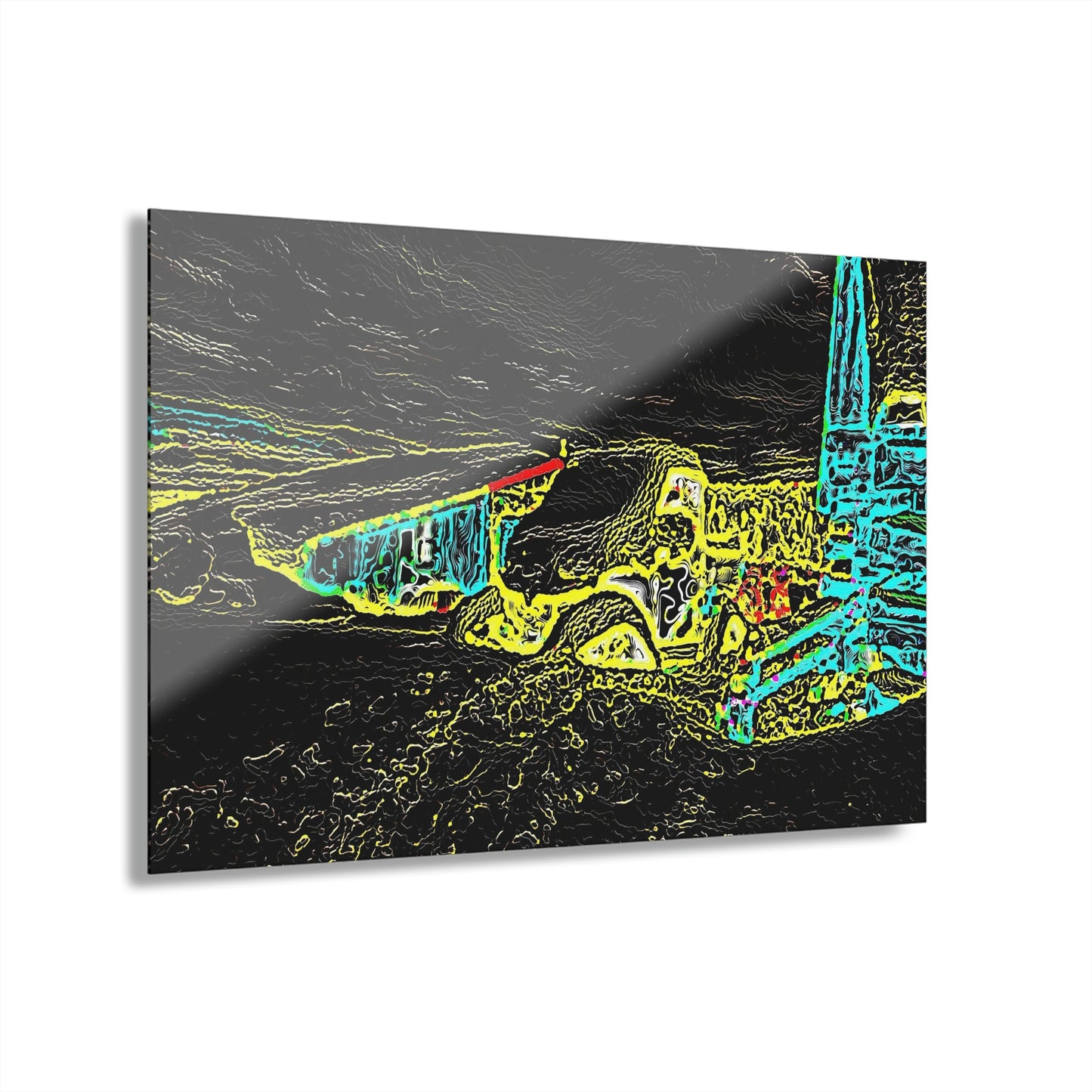 Acrylic Prints (French Cleat Hanging) ... "Snow Vehicle In Snow Storm At-Rest" ... Circa 12Mar23 ... Central Idaho ... 18-Hours Rendering Time: Original Works ...