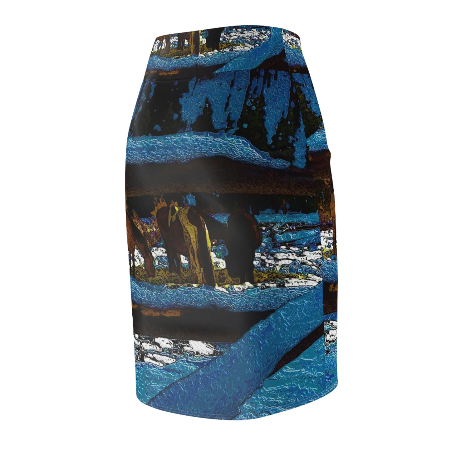Women's Pencil Skirt ... A Horse ... A Saddle ...  Foraging Through The Snow ...  An_Asses 'Cry' ... Central Idaho, November 2022 ...  Original Works ...