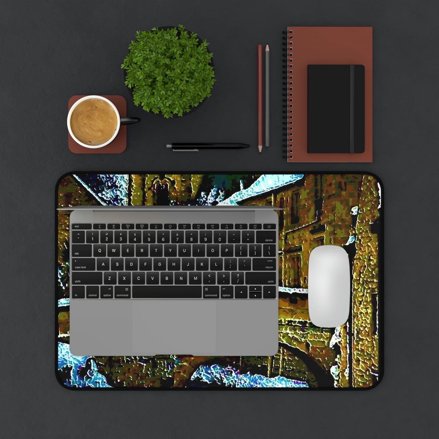 Desk Mat ... Walikng The Streets & Alleys ... 'Strolling The Canals ... '  ... Original Works  ...