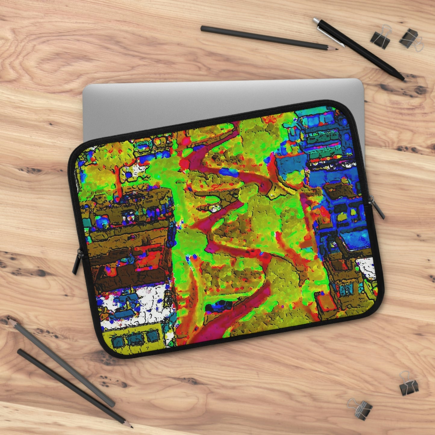Laptop Sleeve ... A Crazy Street ... 'Eight Winding Curve-Switchbacks' ... "Lombard Street, San Francisco, CA' ... Family Archives: 1970's ... Original Works ...