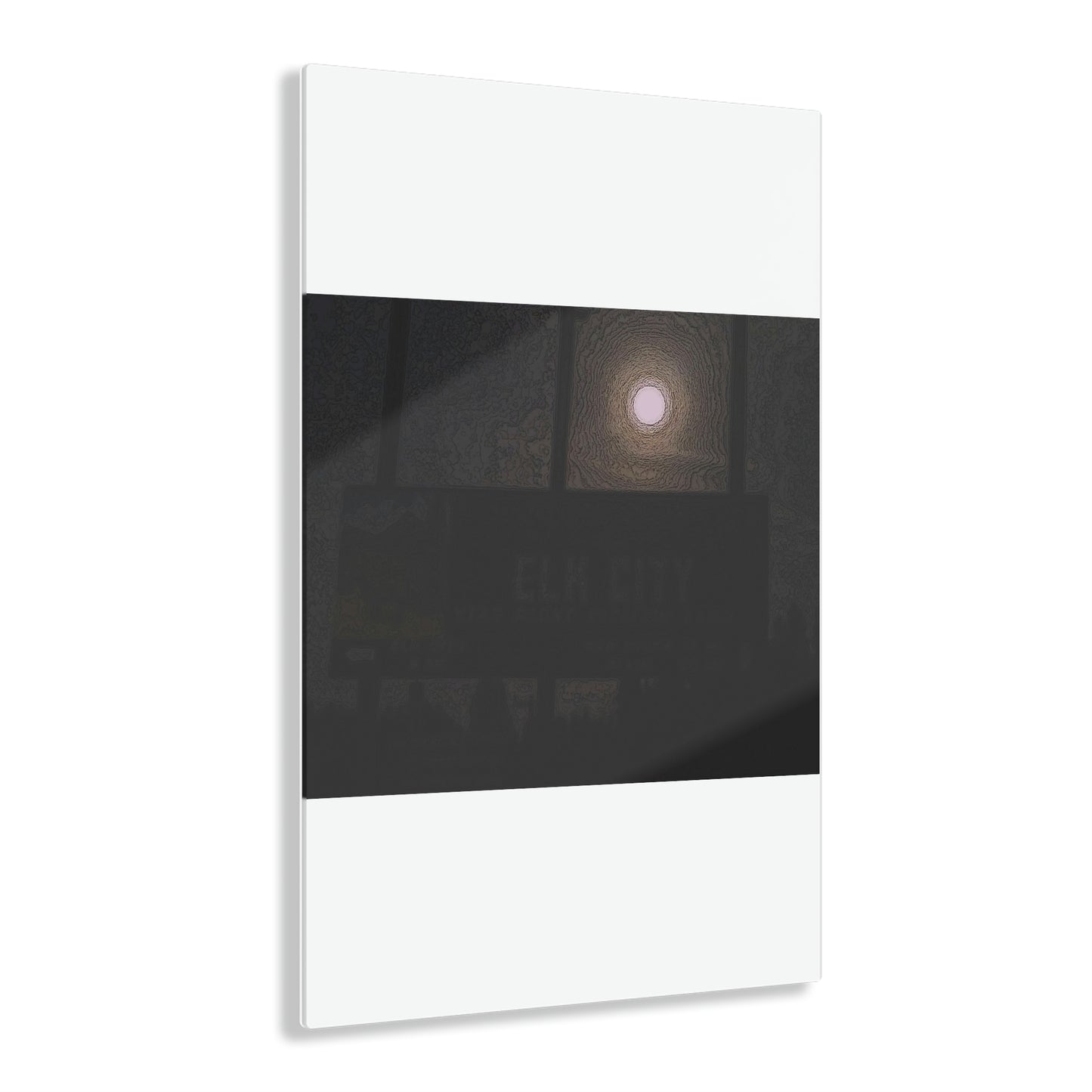 Acrylic Prints ... Car Approaches From The Stern ... Moon Ascendary From The Bow ... "Two Friendly Travellers On A Cold Night Near Elk City" ... C