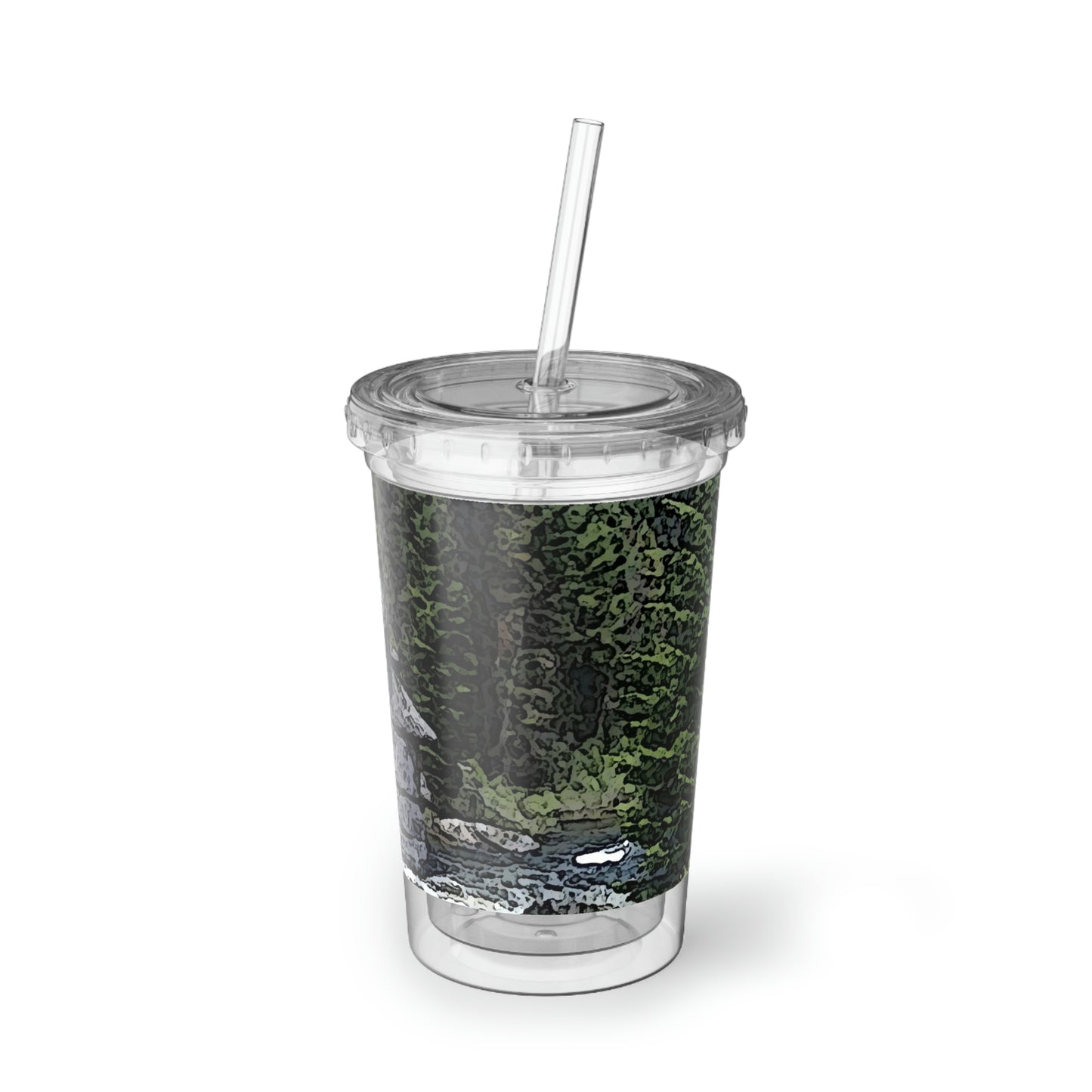 Suave Acrylic Cup ..."I Am Innocent" ... Tricky-Dick Immortalized ... Nixon Rock: Along The River ... Central Idaho, Summer 2020 ... Original Works ...