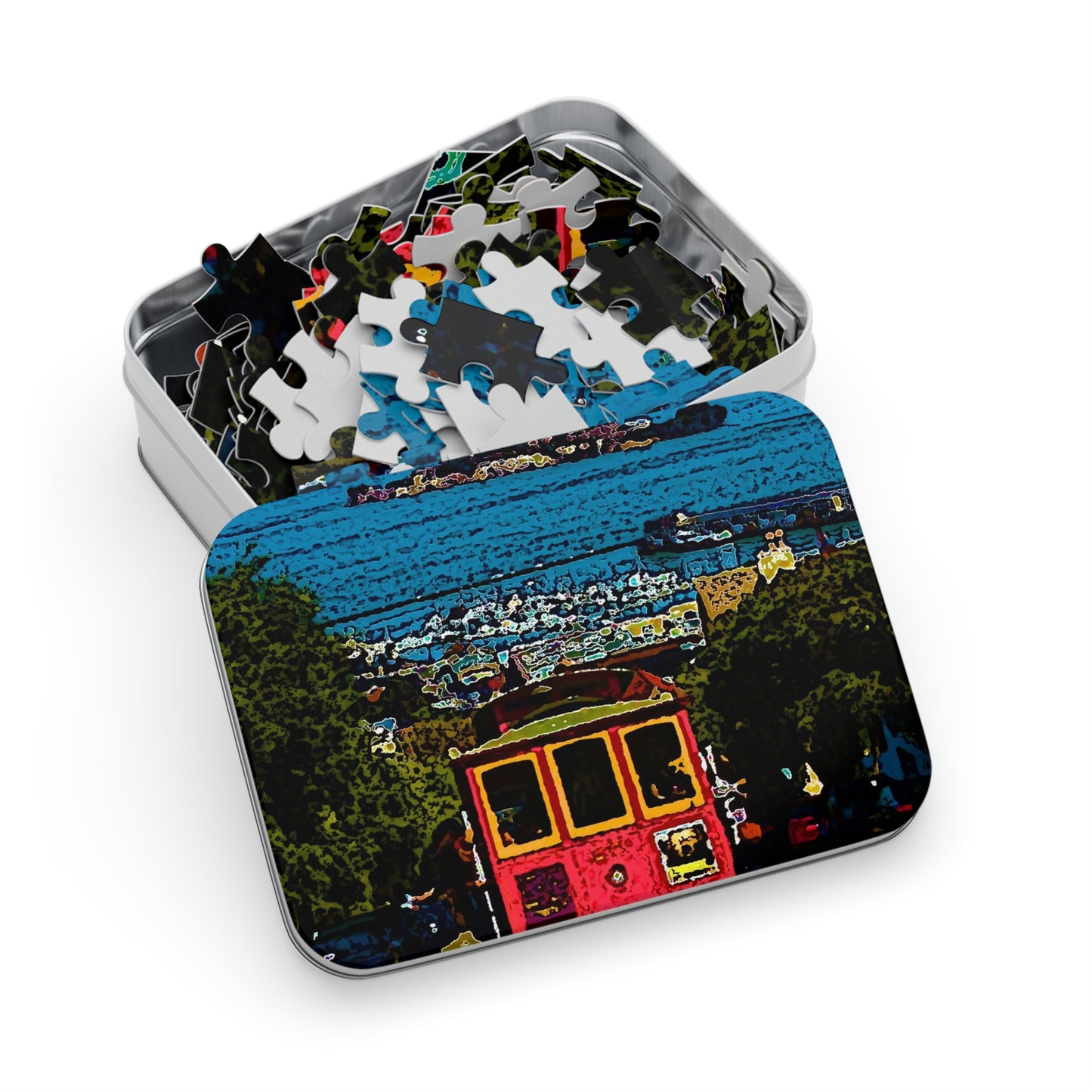 Jigsaw Puzzle (30, 110, 252, 500,1000-Piece) ... San Francisco ... 'A Rice-A-Roni-A-San Francisco Treat' ... "A Cable Car Classic" ... Family Archives: 1973 ... Original Works ...