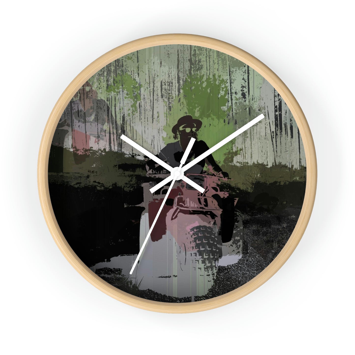 Wall clock ... 3-Wheeln' N' Groovin The Mountain Roads ... Central Idaho ... Original Works ...
