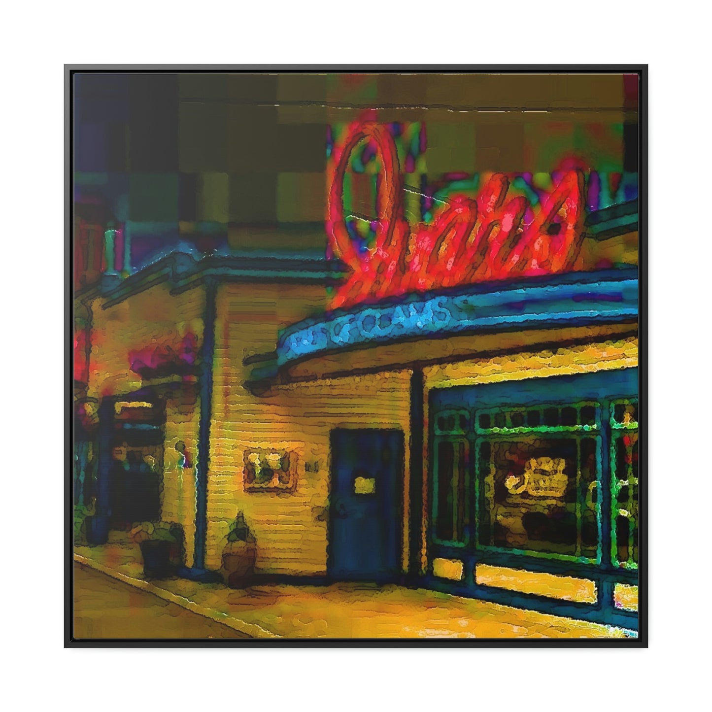 Gallery Canvas Wraps, Square Frame ...  In-A-Hurry & Stressed? ... Remember: Keep "Clam" ... Clam_Happy ...  'Ivars: Seattle Waterfront' ... Personal Archives ... Original Works ...