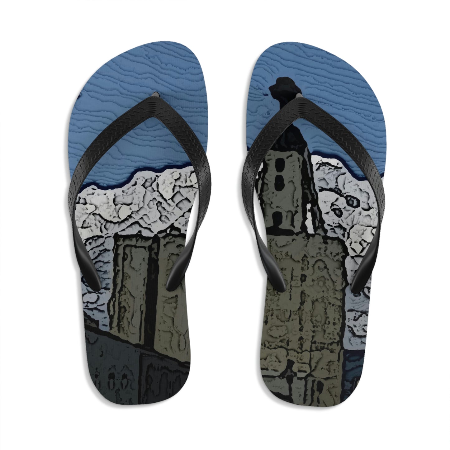 Unisex Flip-Flops ... "ICP: Idaho County Propane ... 'Production Facilities Grangeville, Idaho' ... "  Original Works: Rendering Time: 10 Hours ...