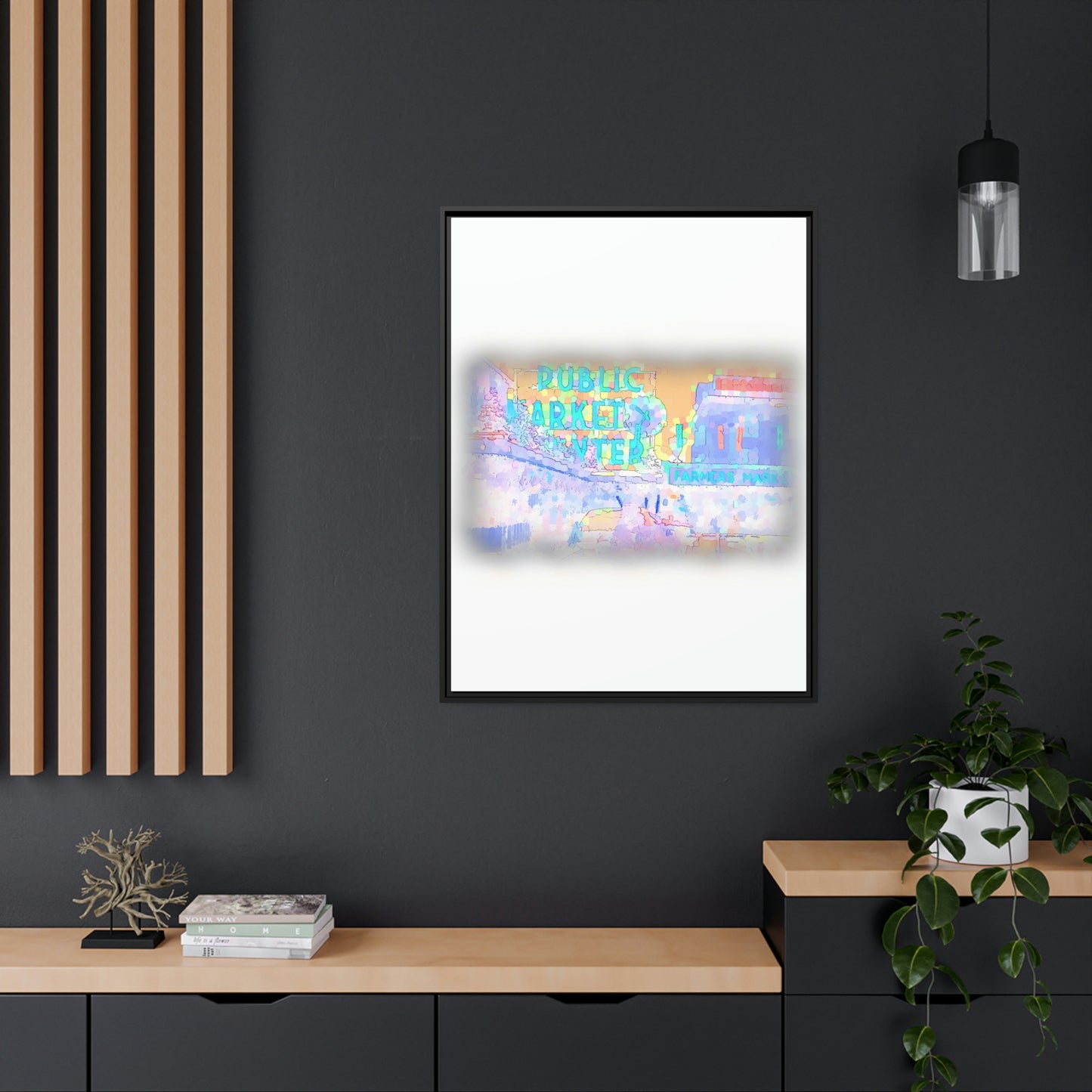 Matte Canvas, Black Frame ... PPM: Pike Place Market ... Original Work ... Winter 2022 ...
