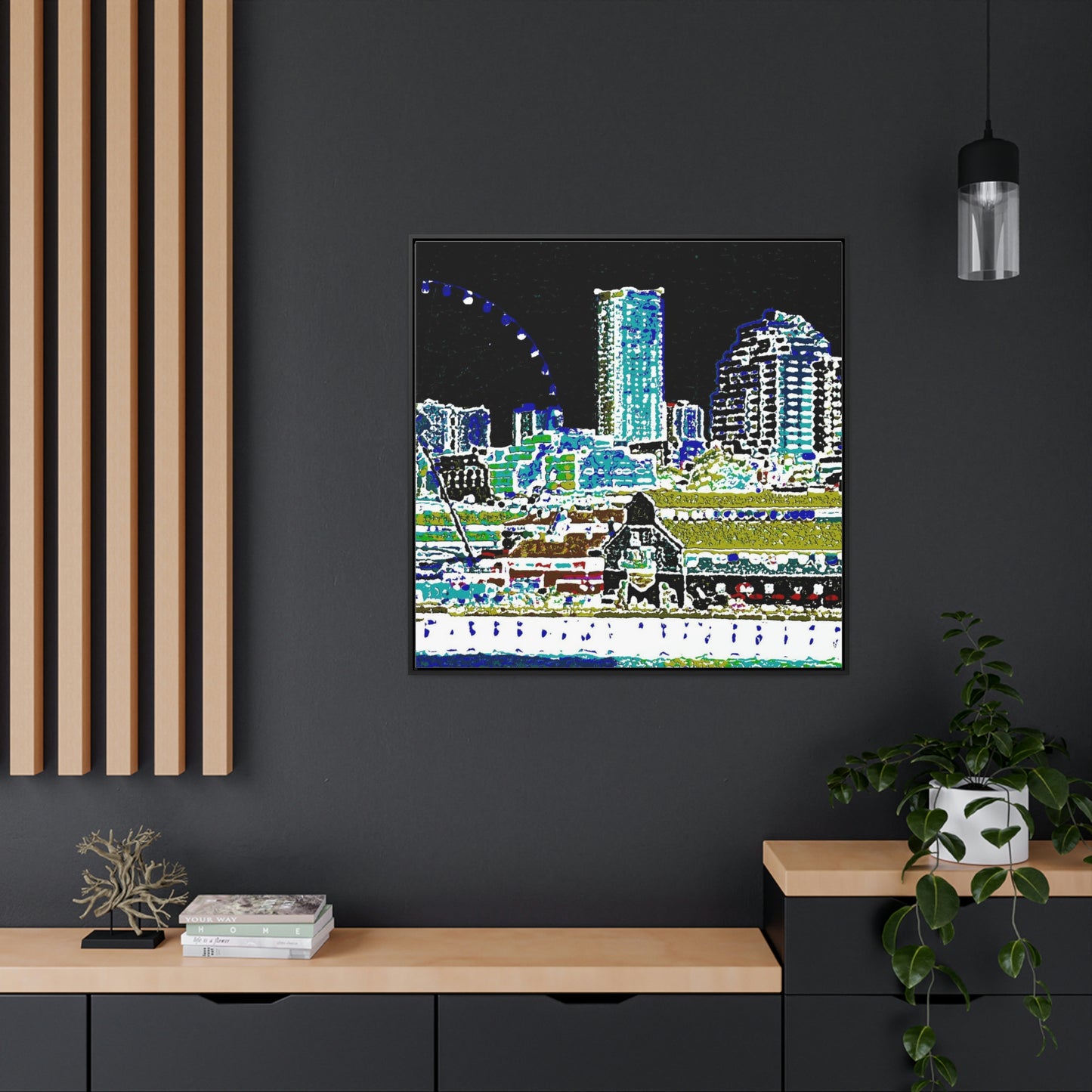 Gallery Canvas Wraps, Square Frame ... That Classic Wheel ... 'Seattle's Wheel' ... & Old Classic Waterside Vendors ...  'Family Archives' ... Original Works ...