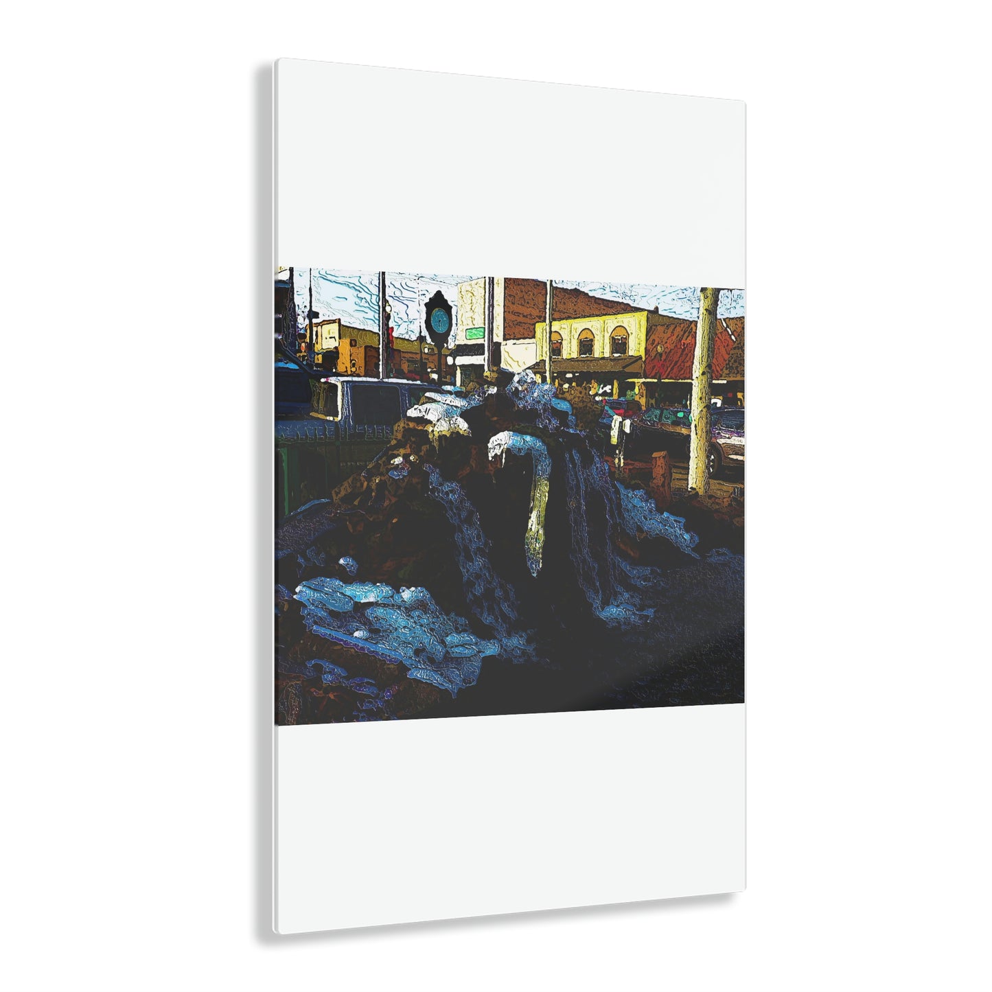 Acrylic Prints ... "Ice & Water Sculpted" ... Downtown Grangeville, Idaho ... Adjacent To Irwin Pharmacy ... 5Jan23 ... Original Works ...