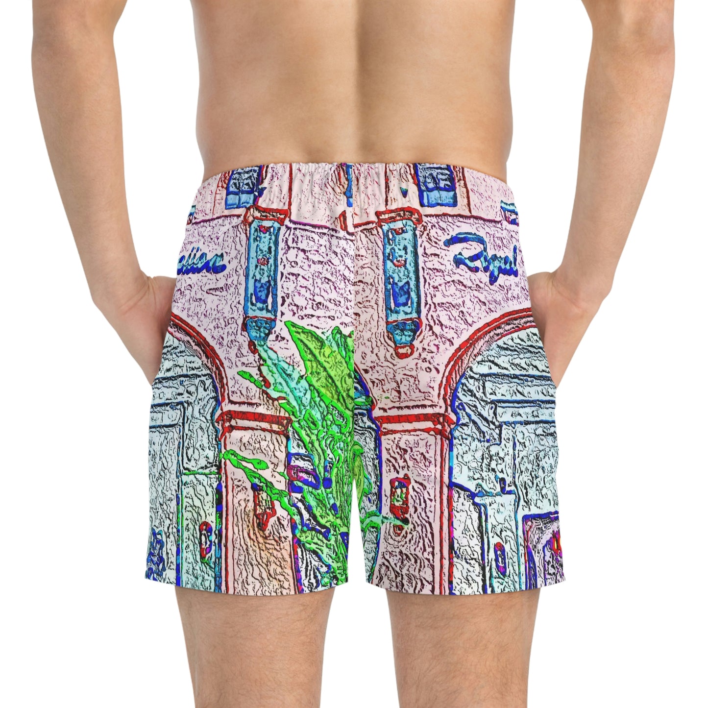 Swim Trunks ... "La Grande Entree" At: 'The Pink Palace' ... The Royal Hawai'ian ... Honolulu, HI ... '27Oct2014' ... Original Works ...