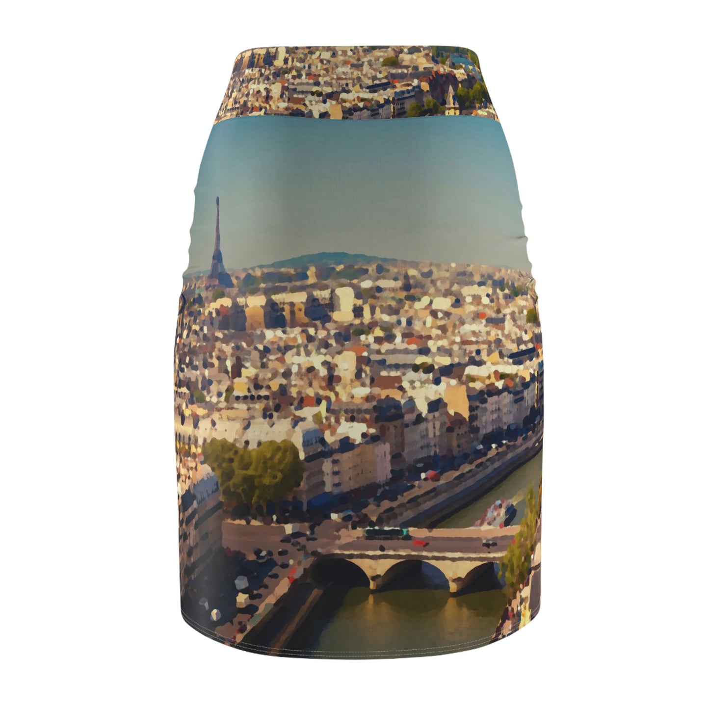 Women's Pencil Skirt ... Au Paris ... "Along The River Seine" ... Barbara Joan Bonnell-Holt: 1972 ... Original Works ..