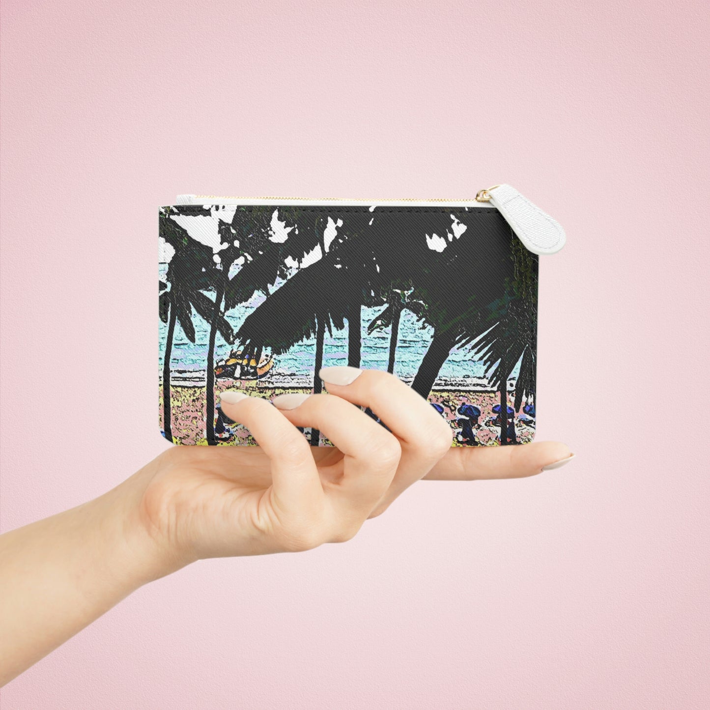 Mini Clutch Bag ... "A Beautiful Beach Amongst The Palms" ... The Outrigger Waikiki, Honolulu, Oahu ... Original Works ...