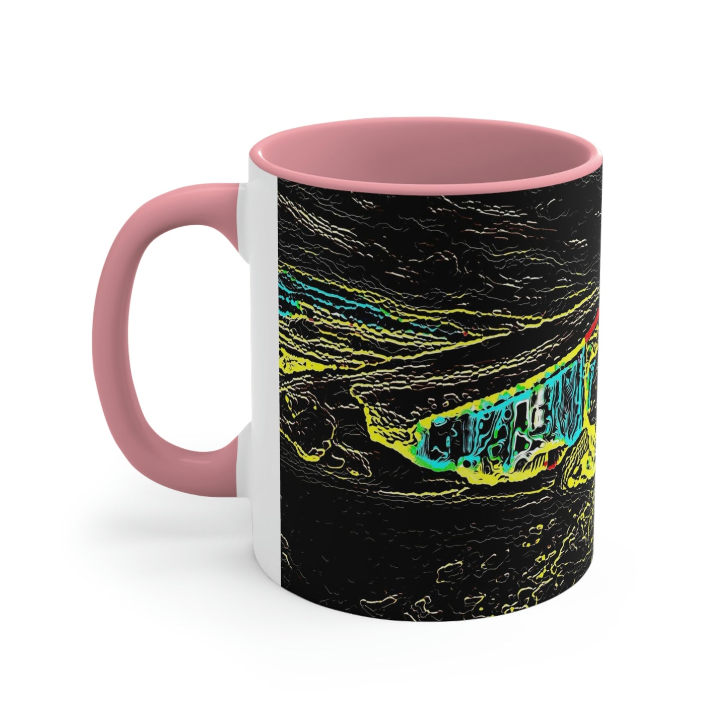 Accent Coffee Mug, 11oz ... "Snow Vehicle In Snow Storm At-Rest" ... Circa 12Mar23 ... Central Idaho ... 18-Hours Rendering Time: Original Works ...