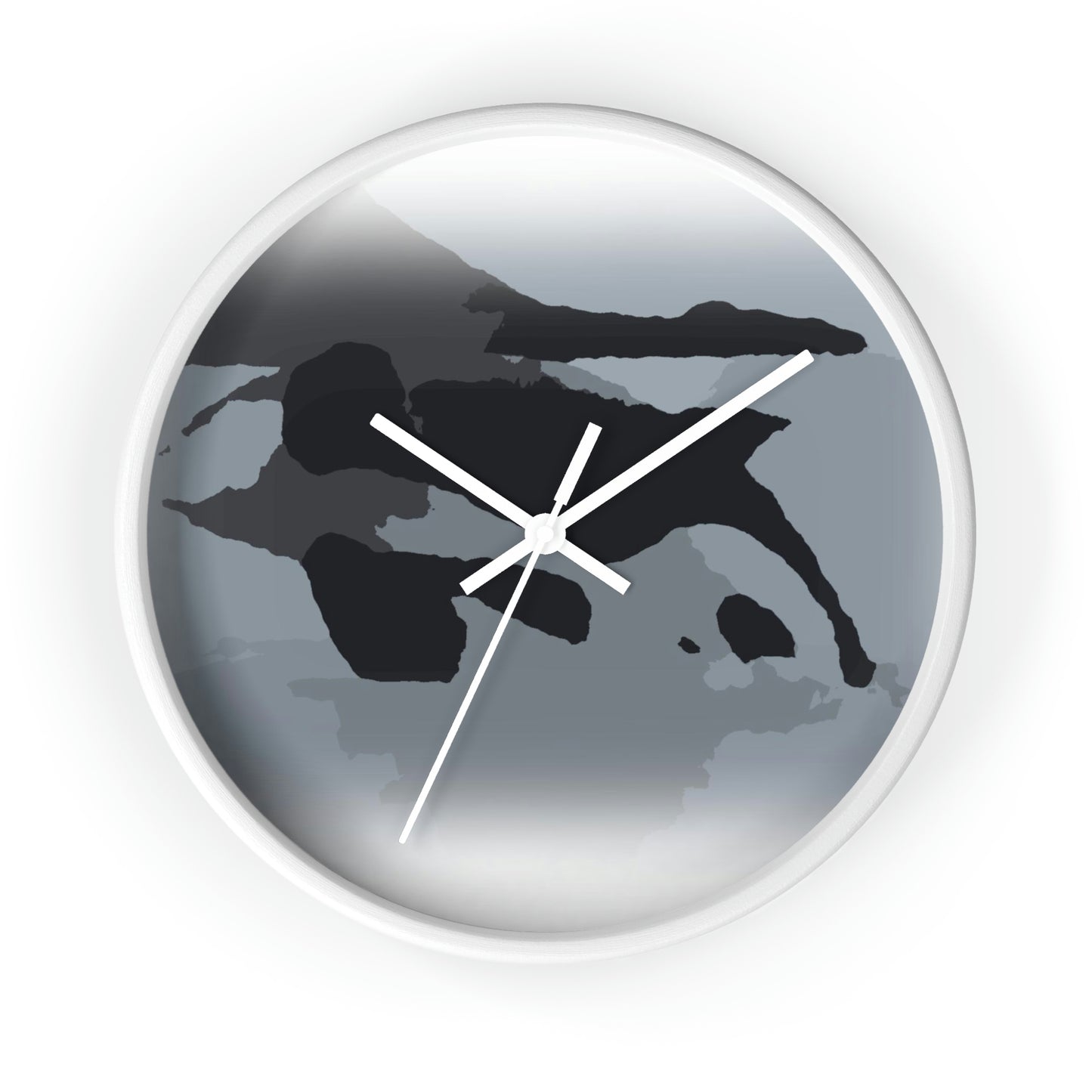 Wall clock ...  'Right Next To Us ... Whale Watch Salish Sea' ... Summer 2012 ... Friday Harbor, San Juan Island, WA ...