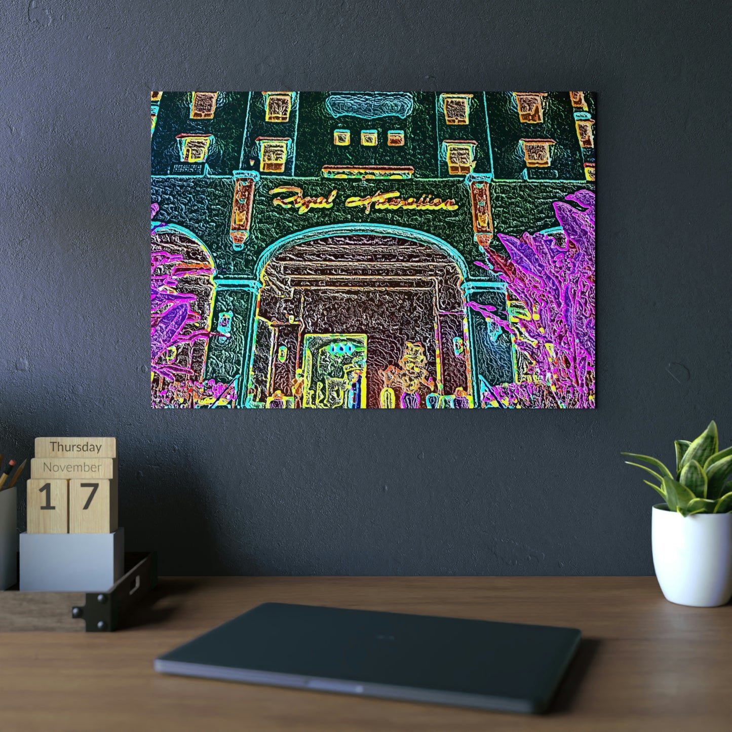 Aluminum Composite Panels ... "Entrez-Vous S'Il Vous Plait" ... The Grand Entrance: The Royal Hawai'ian (The Pink Palace) ... Waikiki, Honolulu, Oahu, HI ... October 2014 ... Original Works ...