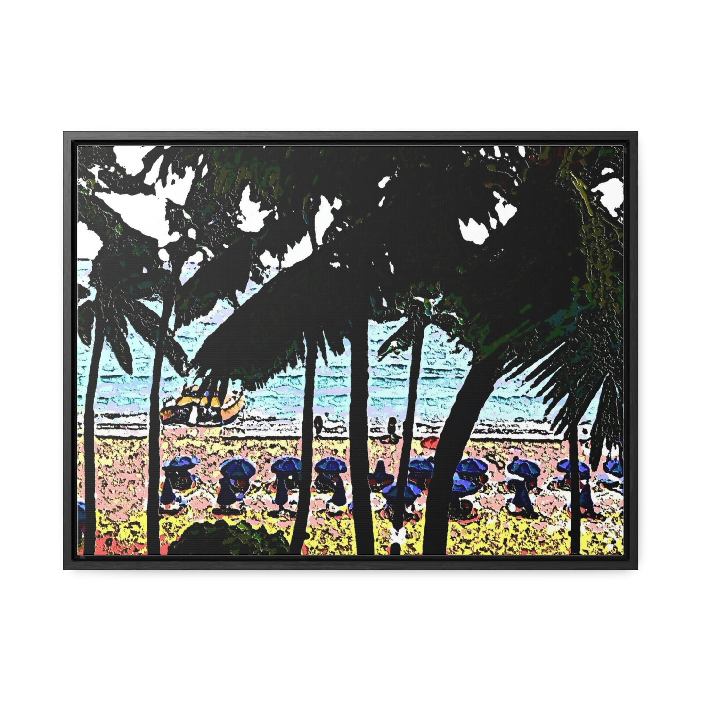 Gallery Canvas Wraps, Horizontal Frame ... "A Beautiful Beach Amongst The Palms" ... The Outrigger Waikiki, Honolulu, Oahu ... Original Works ...