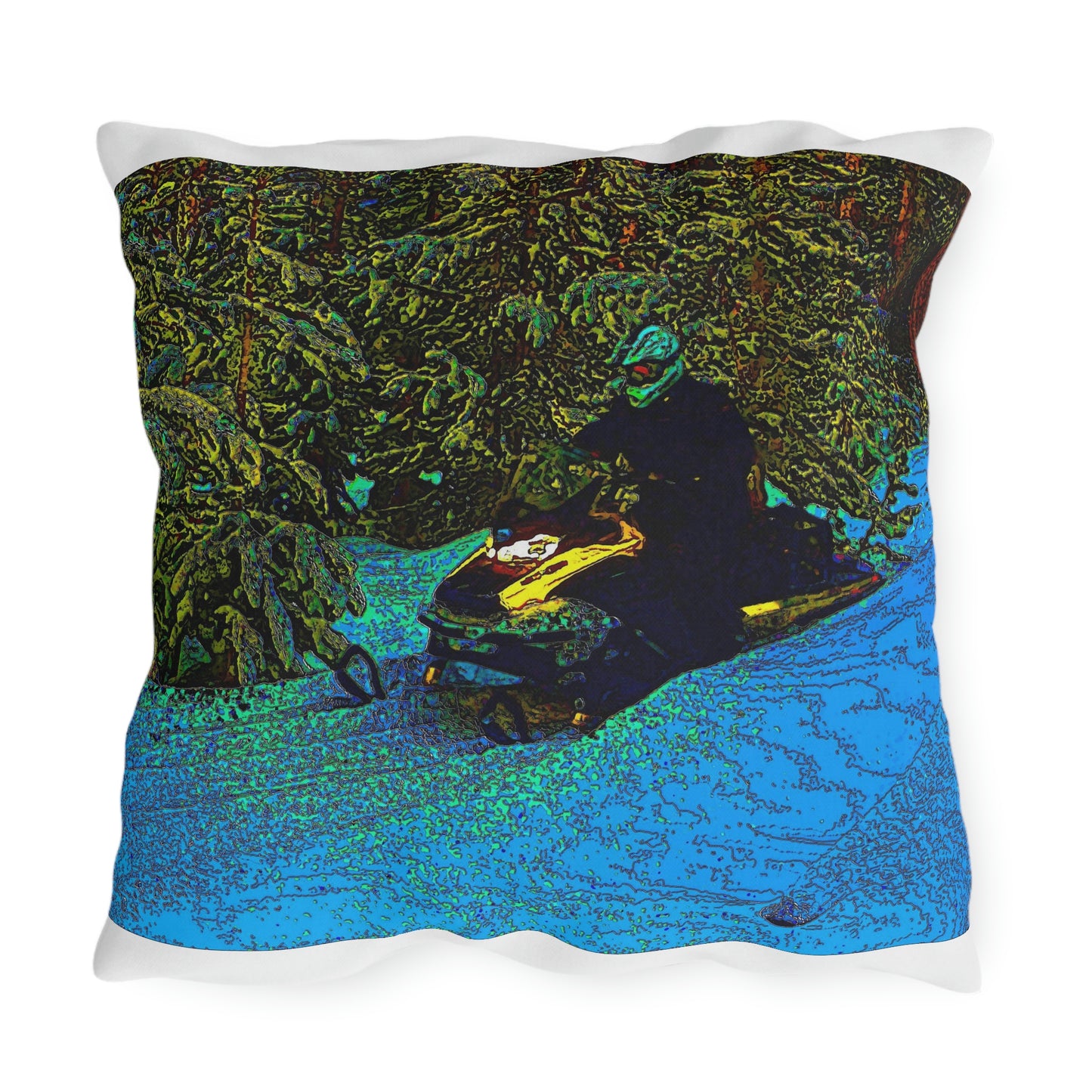Outdoor Pillow .s ... Yep ... "Another Day ... Riding Through The Wilderness ... " ... February 2023 ... Original Works ...