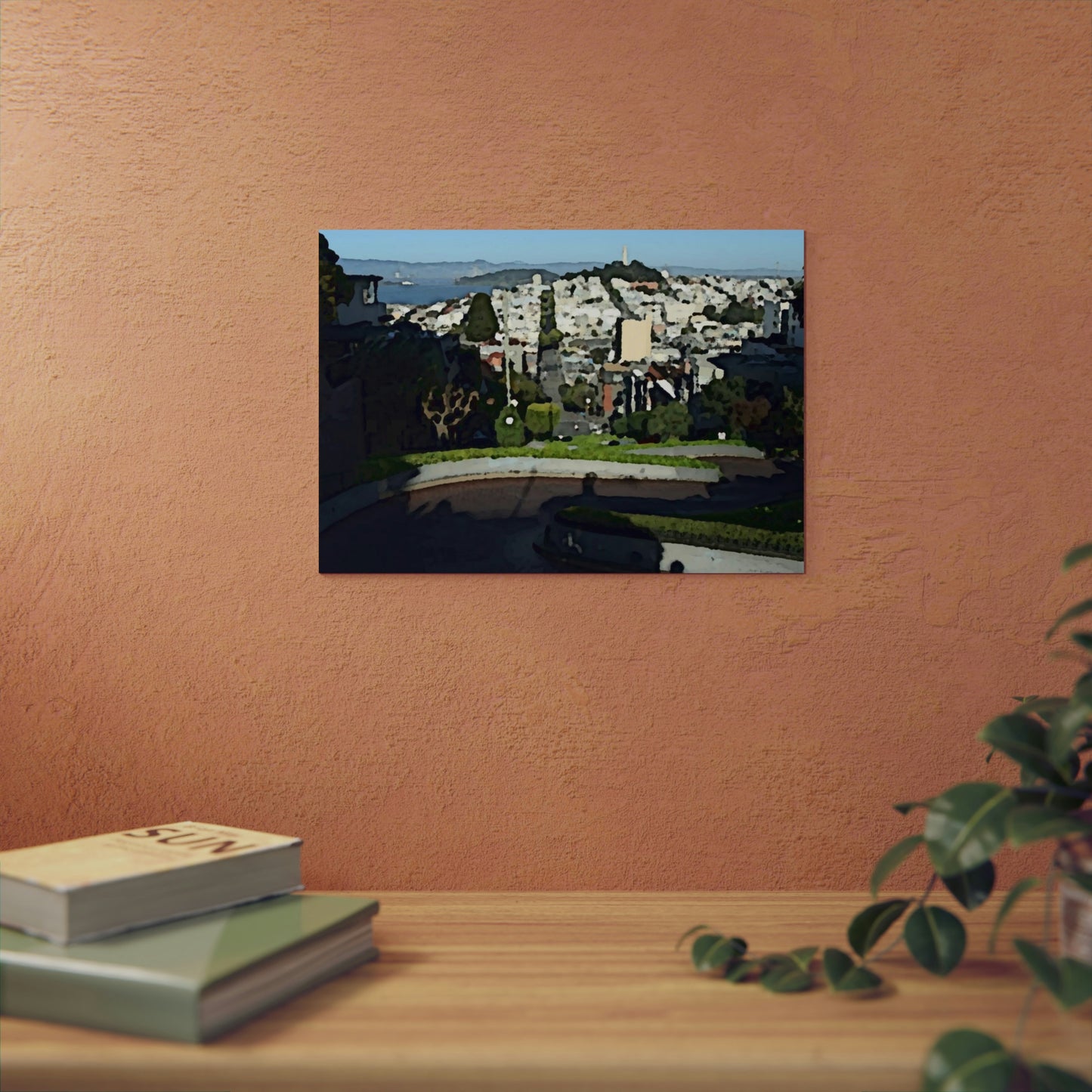 Aluminum Composite Panels ... "A Very Curvy Road With Outstanding Views" ... 'Keep You Eyes On The Road!' ... Lombard St, SF, California ... Family Archives (Father) ... Original Works ...