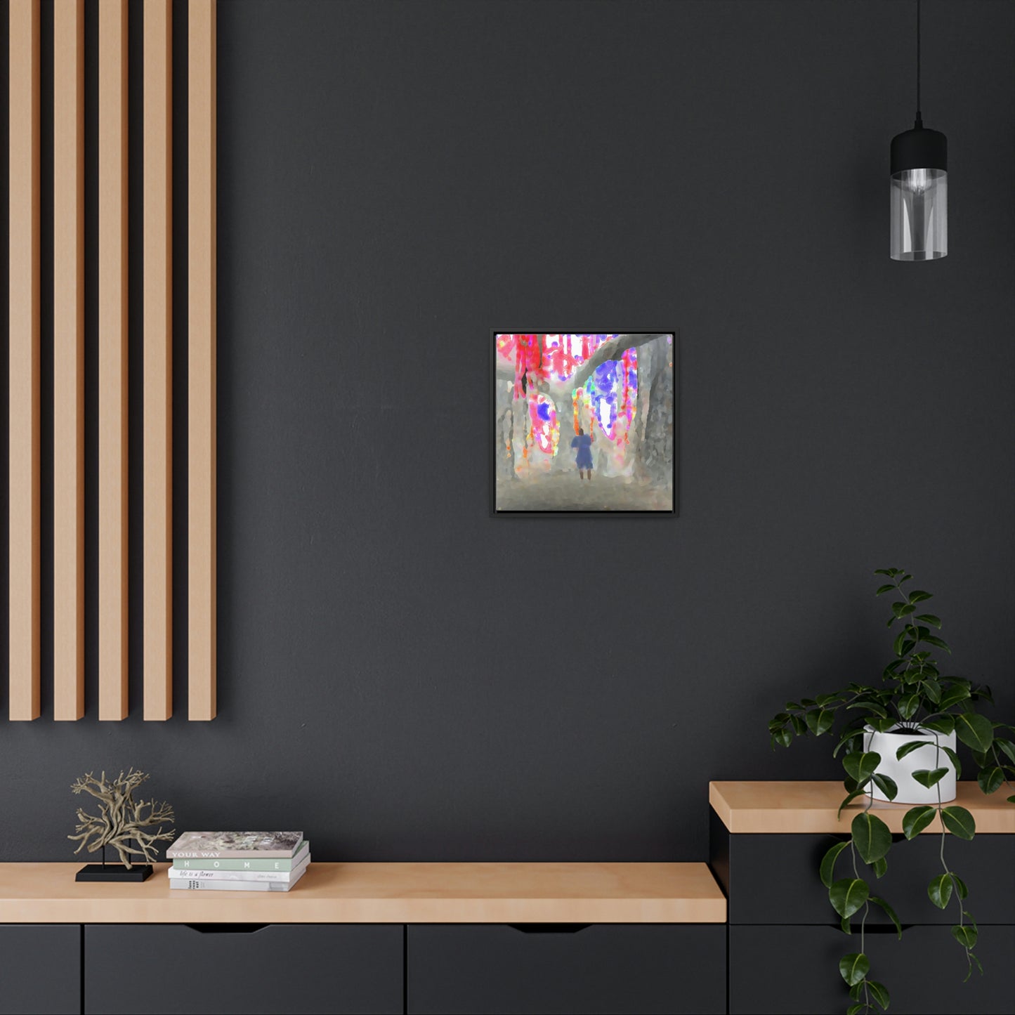 Gallery Canvas Wraps, Square Frame ... 'More' ... Jesuit Philosophy ... "In The Polynesian Banyans ..."