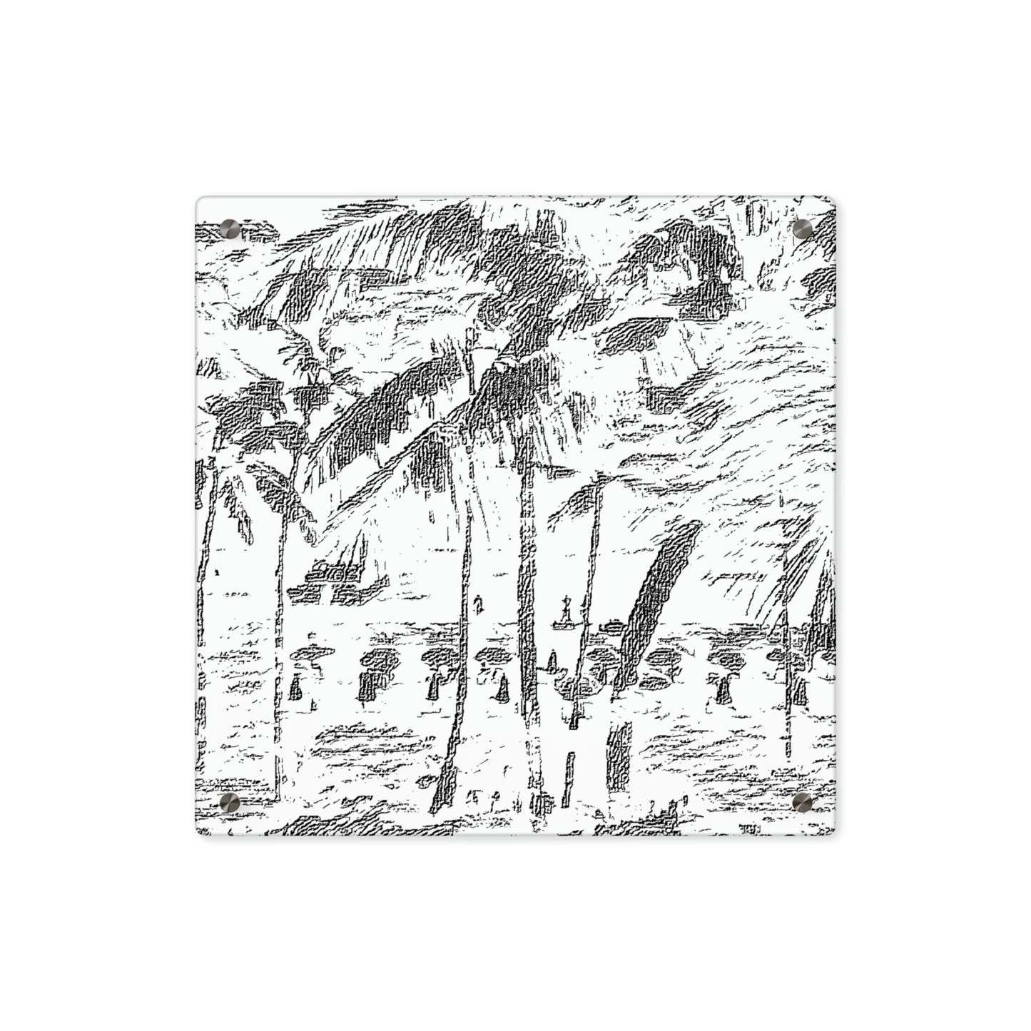 Acrylic Wall Art Panels ... "The Royal Hawai'ian: Waikiki Beach_Beach" ... Honolulu, HI ... Ocotber 2014 (Halloween) ... Original Works ...
