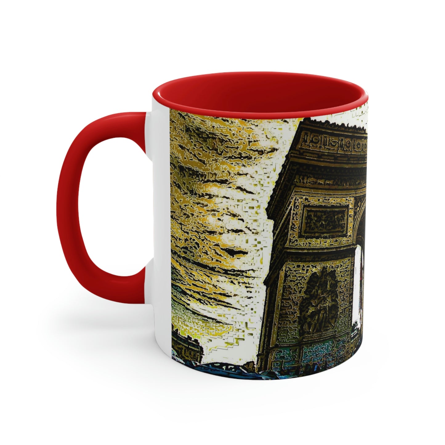 Accent Coffee Mug, 11oz ...  L'Arc de Triomphe ... 'Barbara Joan Bonnell-Holt Photo' ... Circa 1972 ... Oringinal Works ...
