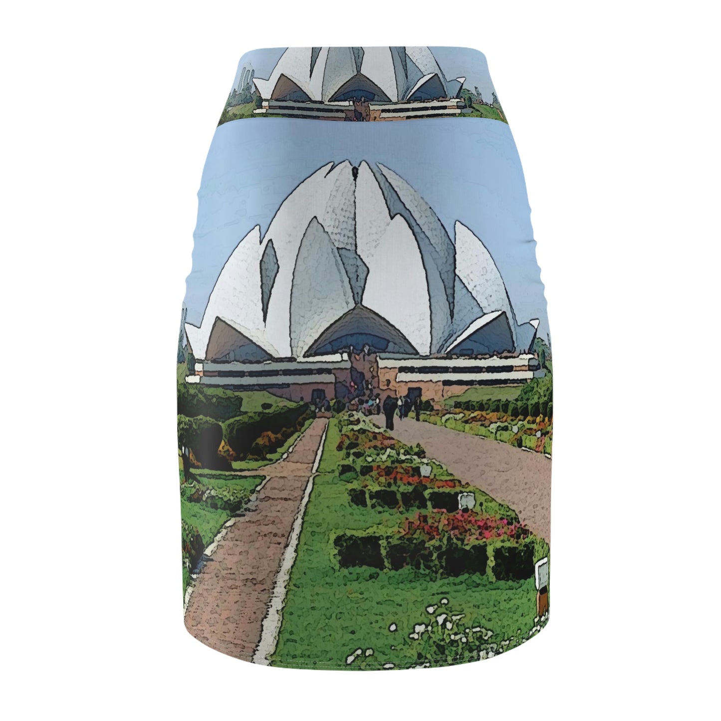 Women's Pencil Skirt ... 'Bahai'i House-Of-Worship' ... "Lotus Temple: Delhi, India, 2008" ... Original Works ...