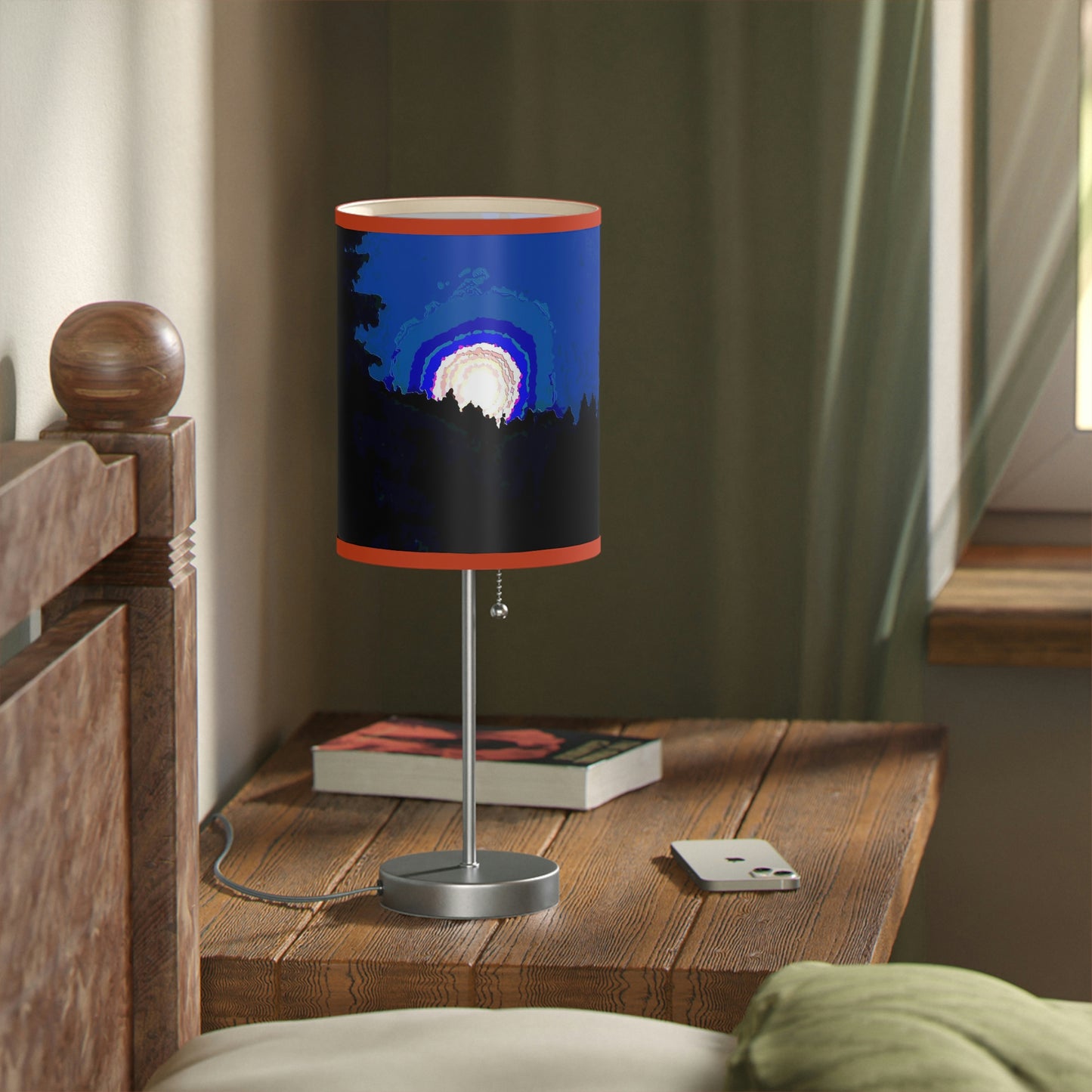 Lamp on a Stand, US|CA plug ... "The Road Home" ...' Over The River & Through The Woods To? ...' ... Moonscape Near Elk City, Idaho ... Original Works ... 5Jan23 ...