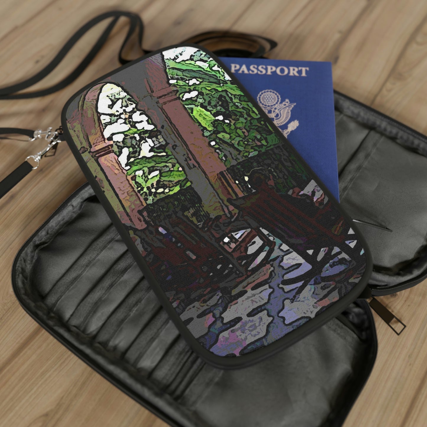 Passport Wallet ...  Lanai & Rocking Chairs At: 'The Pink Palace' ... The Royal Hawai'ian ... Honolulu, HI ... '27Oct2014' ... Original Works ...
