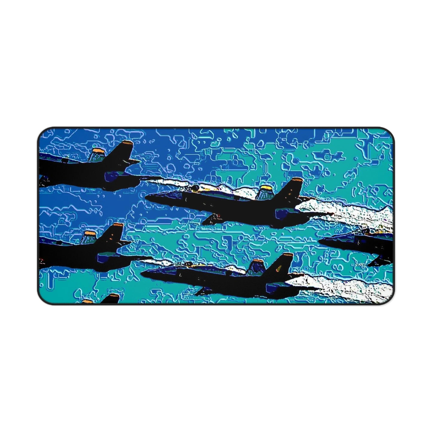 Desk Mat ...  Seattle Seafair ..."Blue Angels Run Over Lake Washington" ... Circa Mid 1980's ... Dr FJ Holt ... Original Works ...