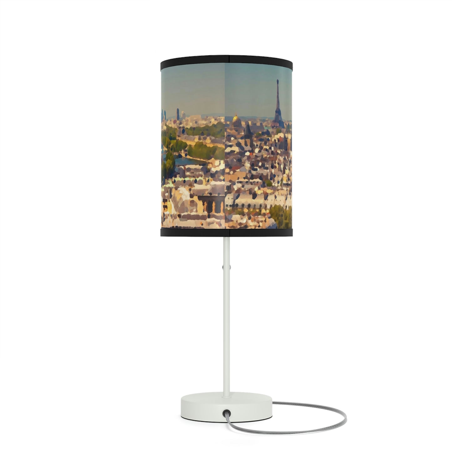 Lamp on a Stand, US|CA plug ... Au Paris ... "Along The River Seine" ... Barbara Joan Bonnell-Holt: 1972 ... Original Works ...