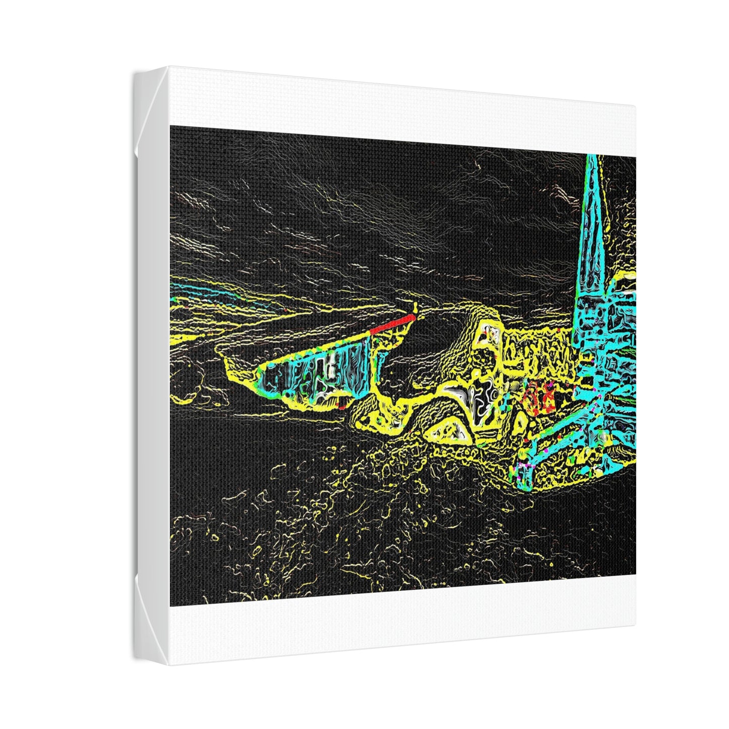 Polyester Canvas ... "Snow Vehicle In Snow Storm At-Rest" ... Circa 12Mar23 ... Central Idaho ... 18-Hours Rendering Time: Original Works ...