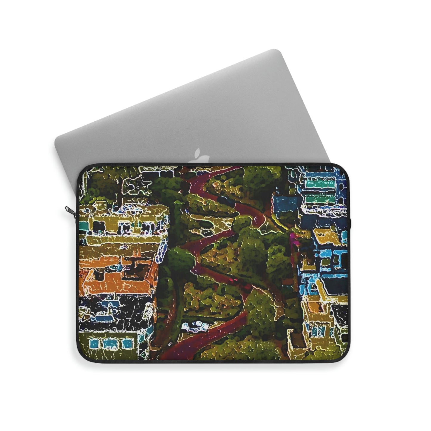 Laptop Sleeve ... A Crazy Street ... 'Eight Winding Curve-Switchbacks' ... "Lombard Street, San Francisco, CA' ... Family Archives: 1970's ... Original Works ...