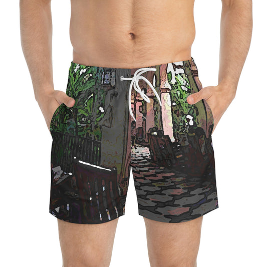 Swim Trunks ... Lanai & Rocking Chairs At: 'The Pink Palace' ... The Royal Hawai'ian ... Honolulu, HI ... '27Oct2014' ... Original Works ...