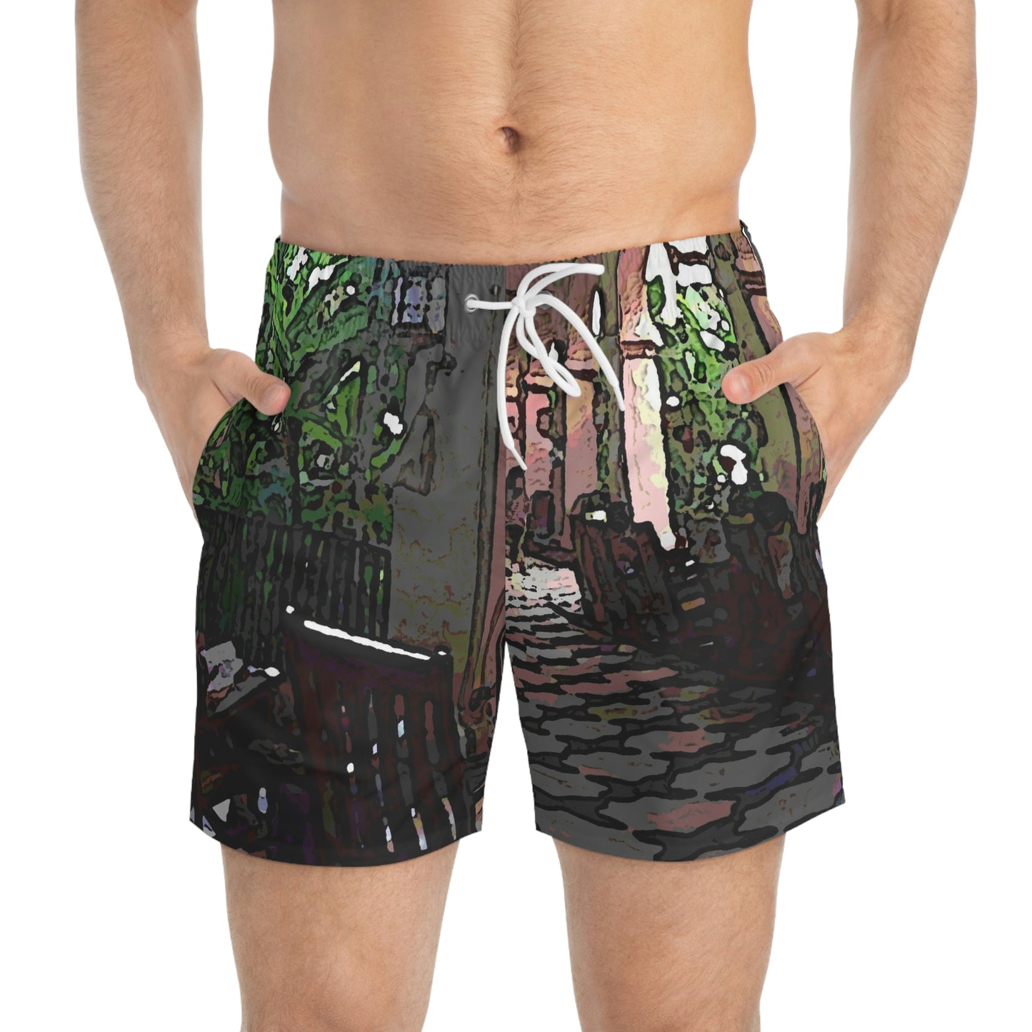 Swim Trunks ... Lanai & Rocking Chairs At: 'The Pink Palace' ... The Royal Hawai'ian ... Honolulu, HI ... '27Oct2014' ... Original Works ...