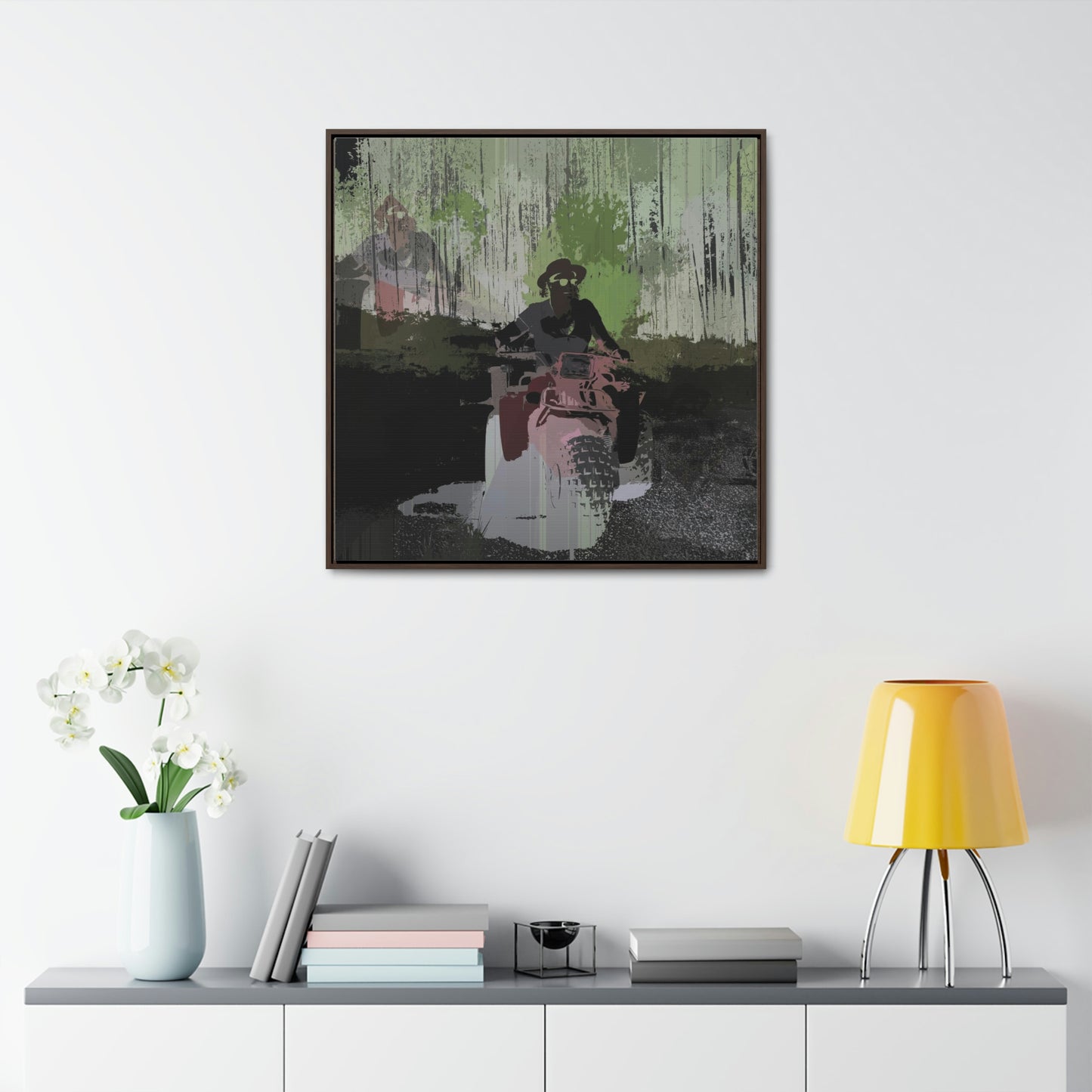 Gallery Canvas Wraps, Square Frame ...  3-Wheeln' N' Groovin The Mountain Roads ... Central Idaho ... Original Works ...