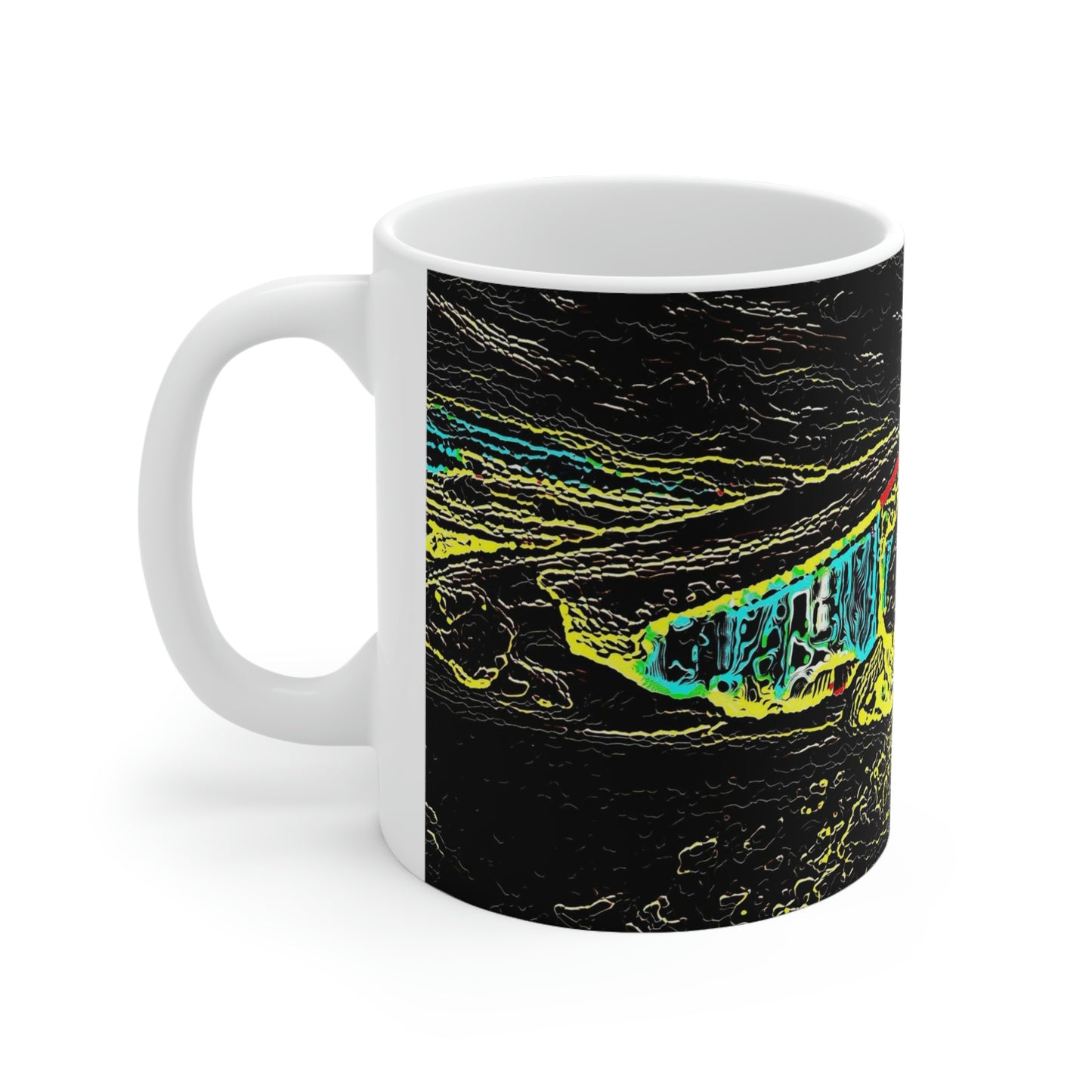 Ceramic Mug 11oz ... "Snow Vehicle In Snow Storm At-Rest" ... Circa 12Mar23 ... Central Idaho ... 18-Hours Rendering Time: Original Works ...