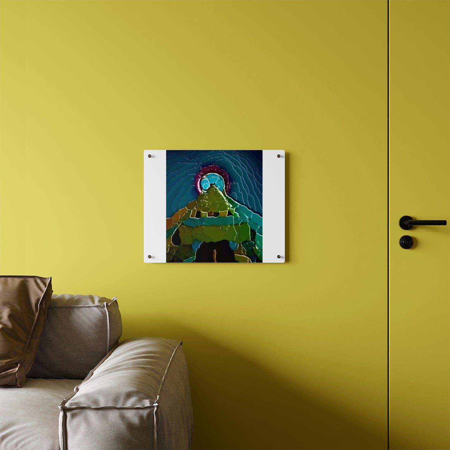 Acrylic Wall Art Panels ... "Seattle's World Fair" ... Below Space Needle 'Looking Up' ... On A Very Rainy Morning (Father's Family Photo). ... Original ...