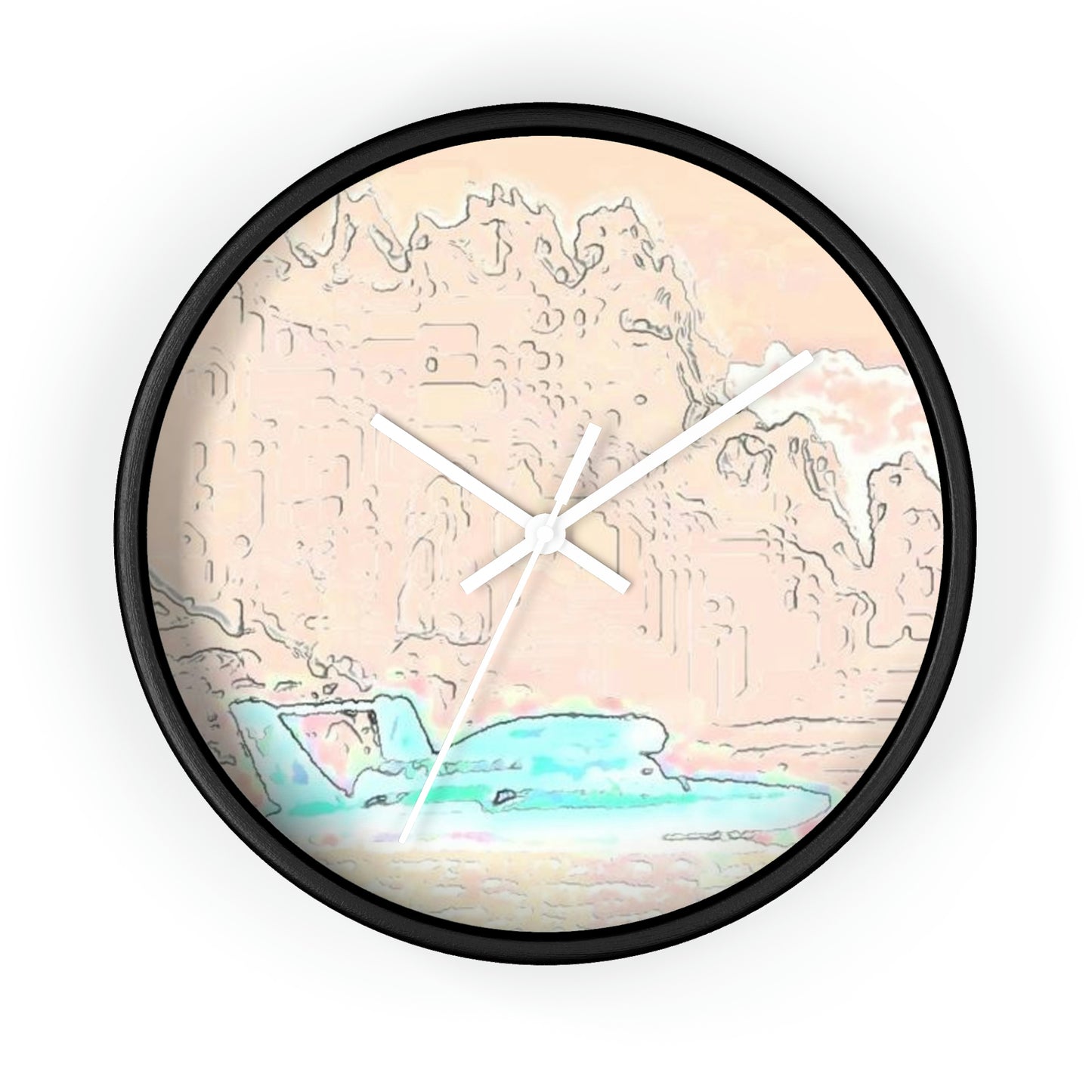 Wall clock ...  Seattle Columbia Cup On Lake Washington ... "Dave Wilcox Heads For The Win" ... Associate Gift-Photo ... Original Works ...
