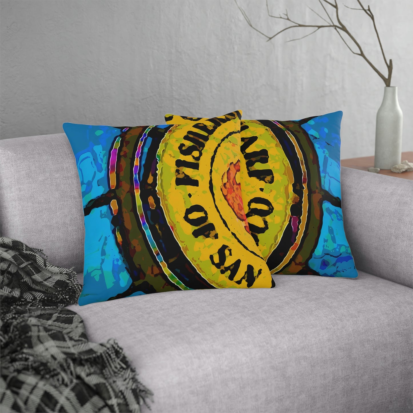 Waterproof Pillows ... "No.9 Fishermen's Grotto - Fishermen's Wharf, SF, California" ... Family Archives: 1970's ... Original Works ...