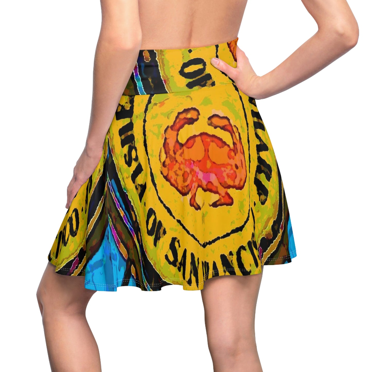 Women's Skater Skirt ... "No.9 Fishermen's Grotto - Fishermen's Wharf, SF, California" ... Family Archives: 1970's ... Original Works ...