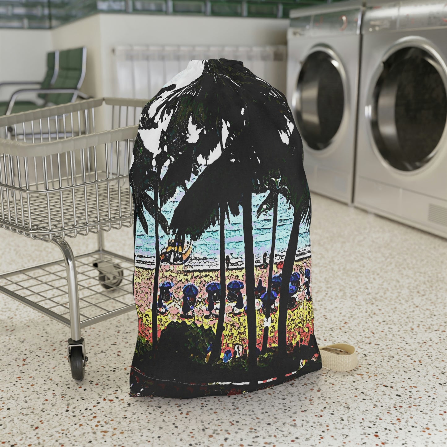 Laundry Bag ... "A Beautiful Beach Amongst The Palms" ... The Outrigger Waikiki, Honolulu, Oahu ... Original Works ...