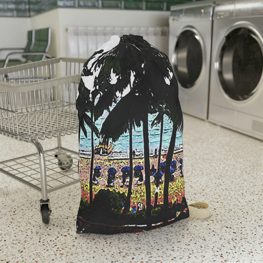 Laundry Bag ... "A Beautiful Beach Amongst The Palms" ... The Outrigger Waikiki, Honolulu, Oahu ... Original Works ...