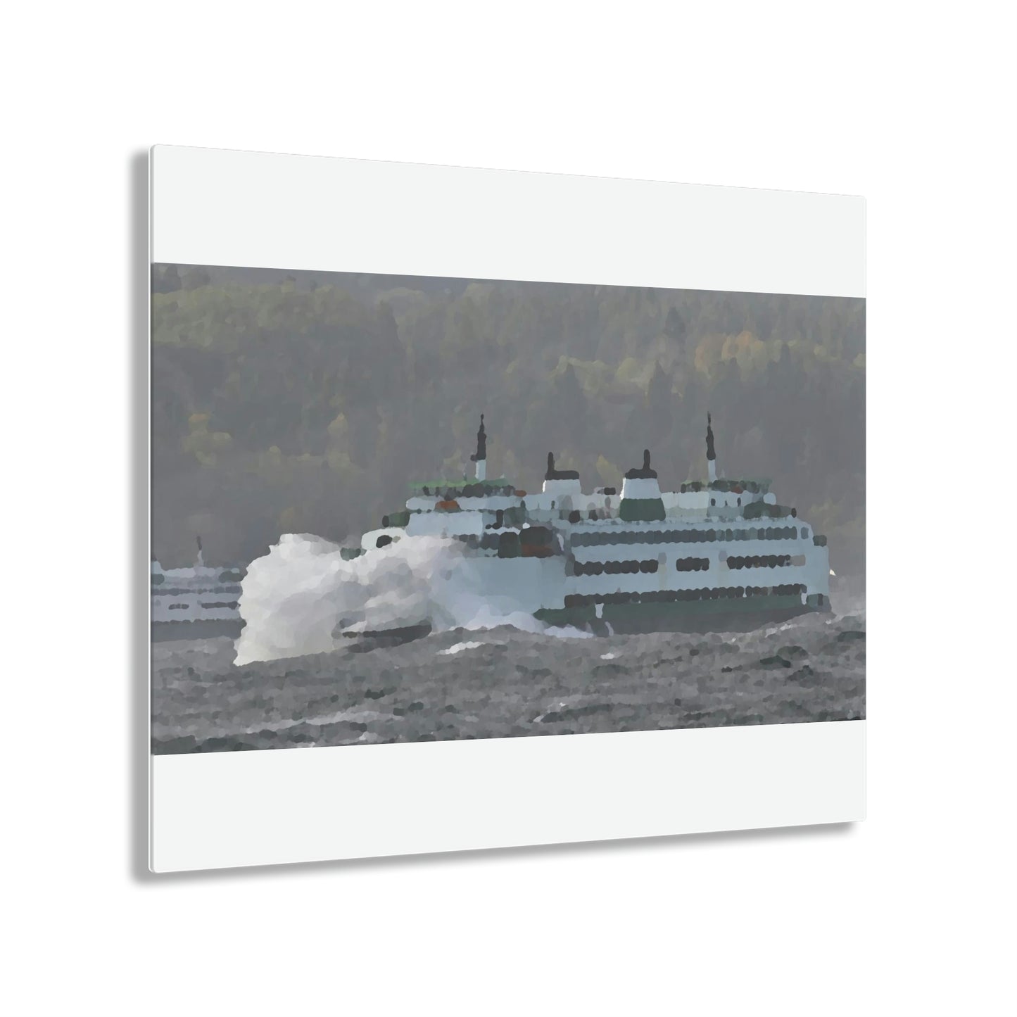 Acrylic Prints ... WADOT Ferry Crossing ... "A Very Rough Day" ... Mulkiteo Route ... Family Archives ... Early 1990's' ... Original Works ...